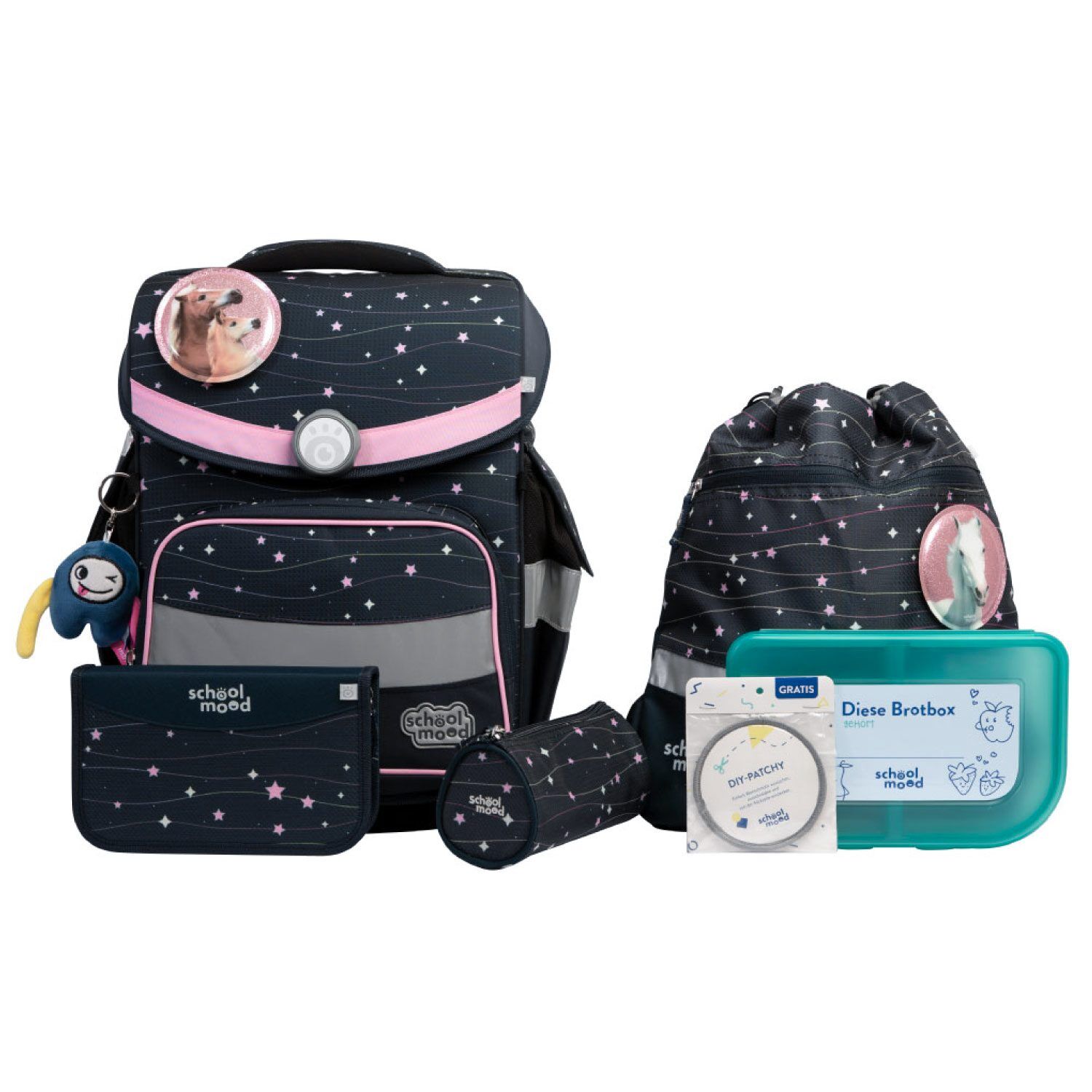 School Mood Timeless Pro Ella (Pony), 7-tlg. Schulranzenset