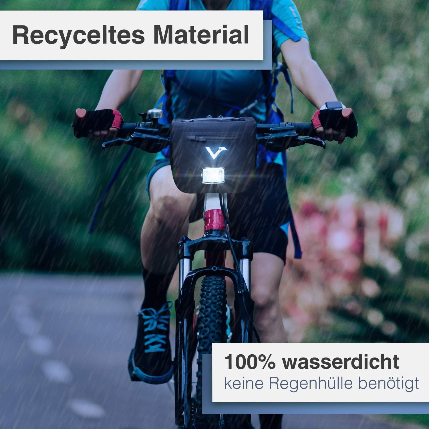 Valkental Front Pack Fahrradtasche - Dunkeblau