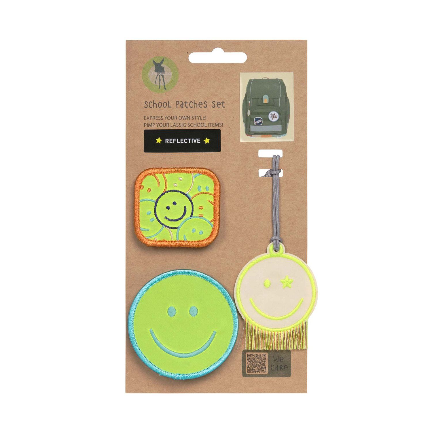 Lässig Anhänger & Patches 3er Set, Smile