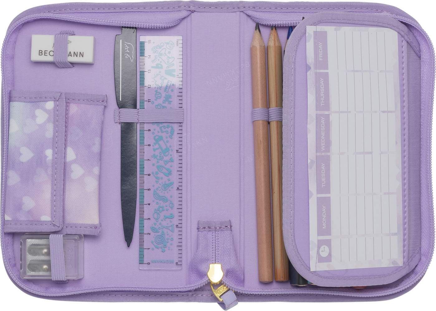 Beckmann Schulranzenset Classic 22 - 6-Tlg. Set Unicorn Princess Purple