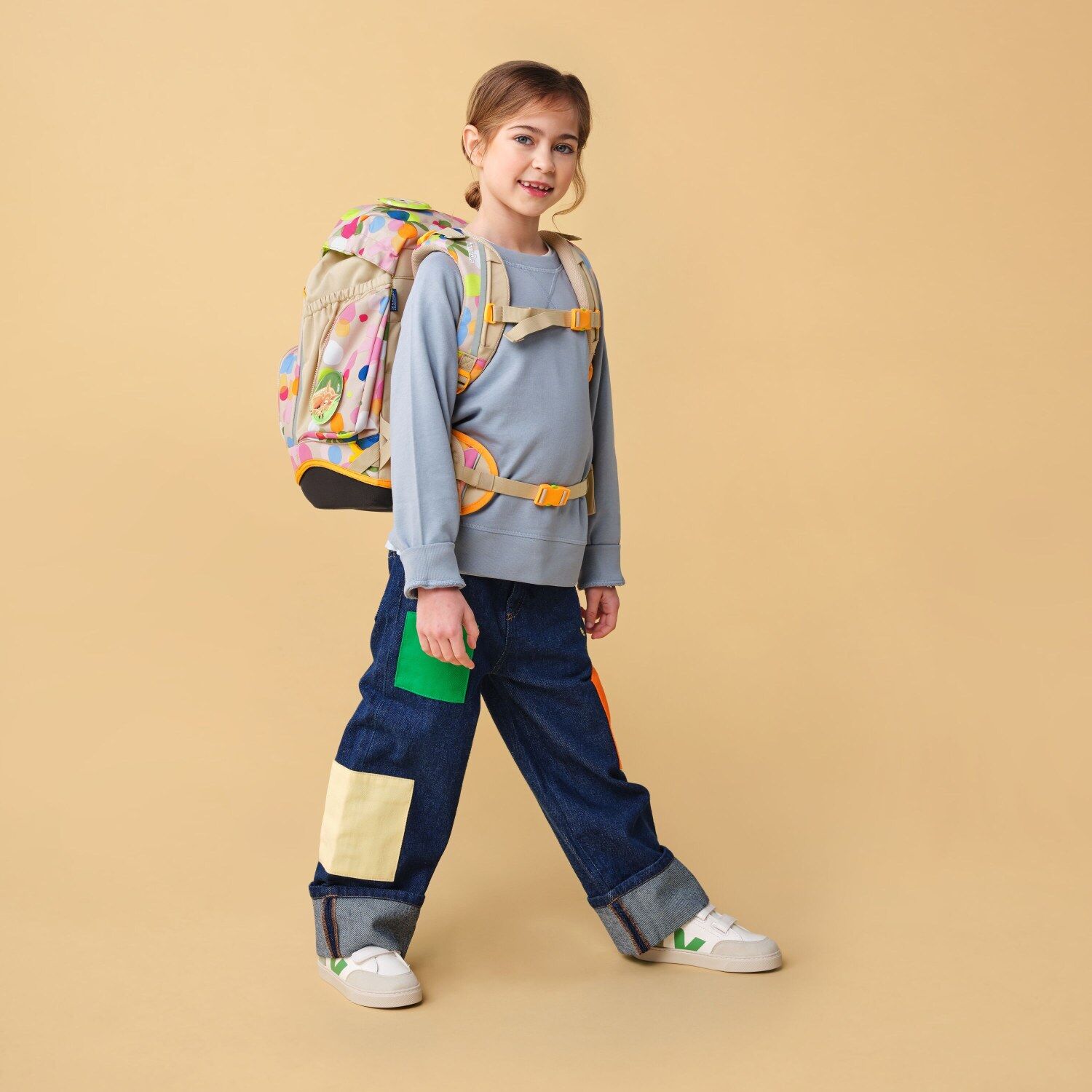 ergobag pack Schulrucksack-Set Flower PowBär