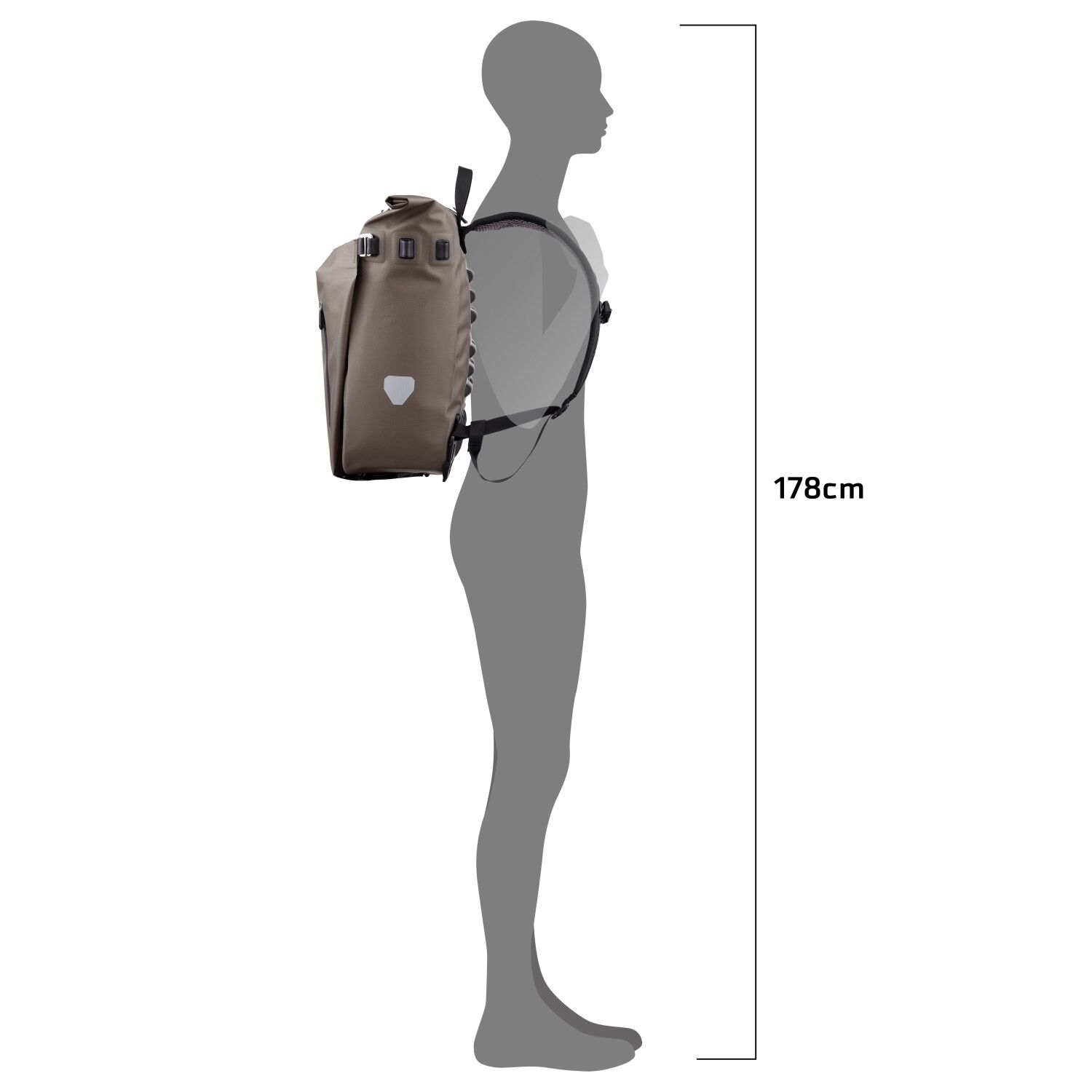 ORTLIEB Vario QL2.1 Fahrradrucksack 20L dark sand