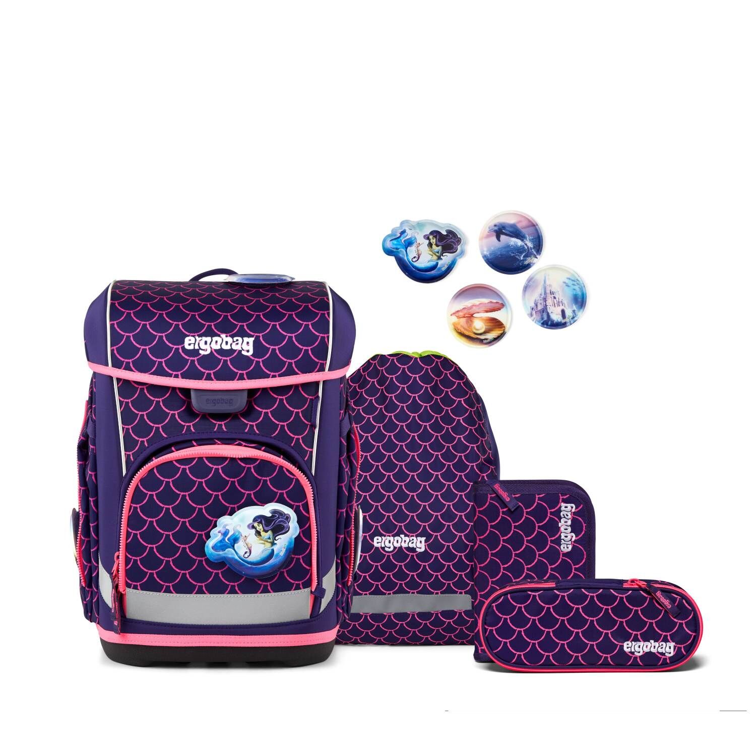 ergobag cubo light Schulranzen-Set PerlentauchBär