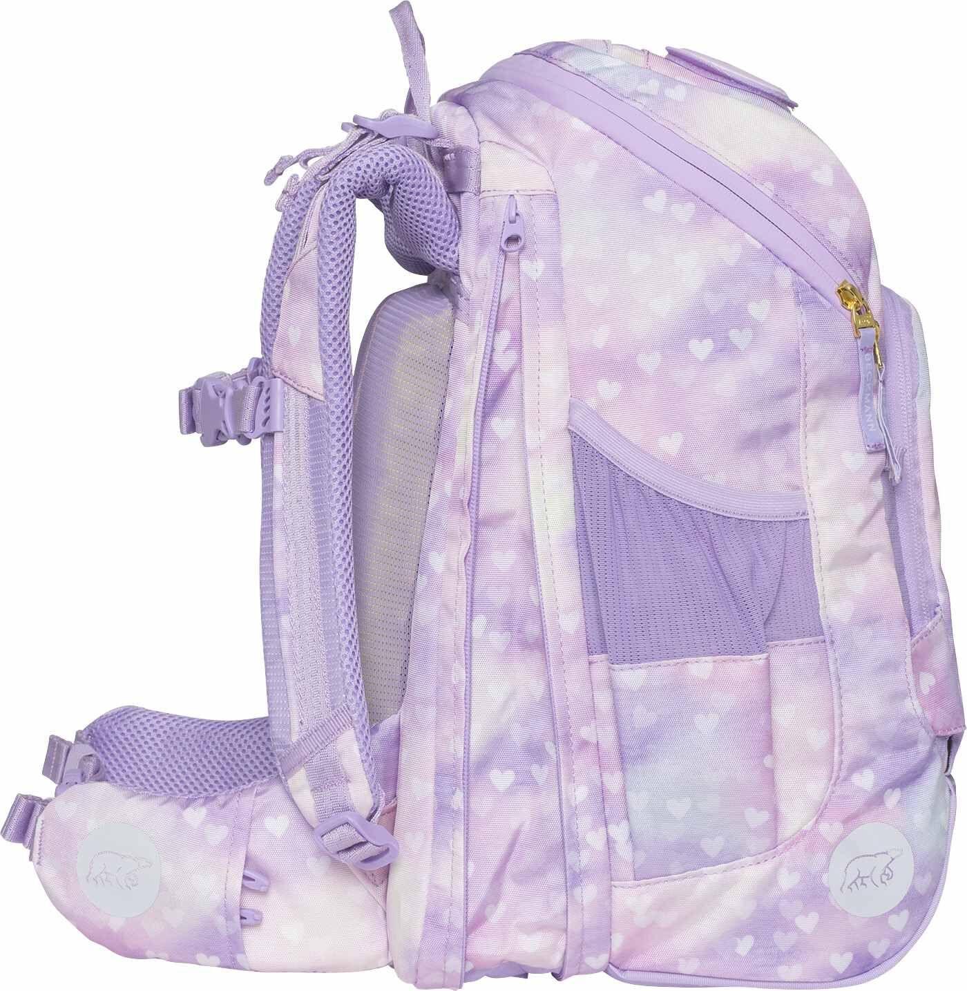 Beckmann Schulranzenset Active Air FLX - 6-Tlg. Set Unicorn Princess Purple