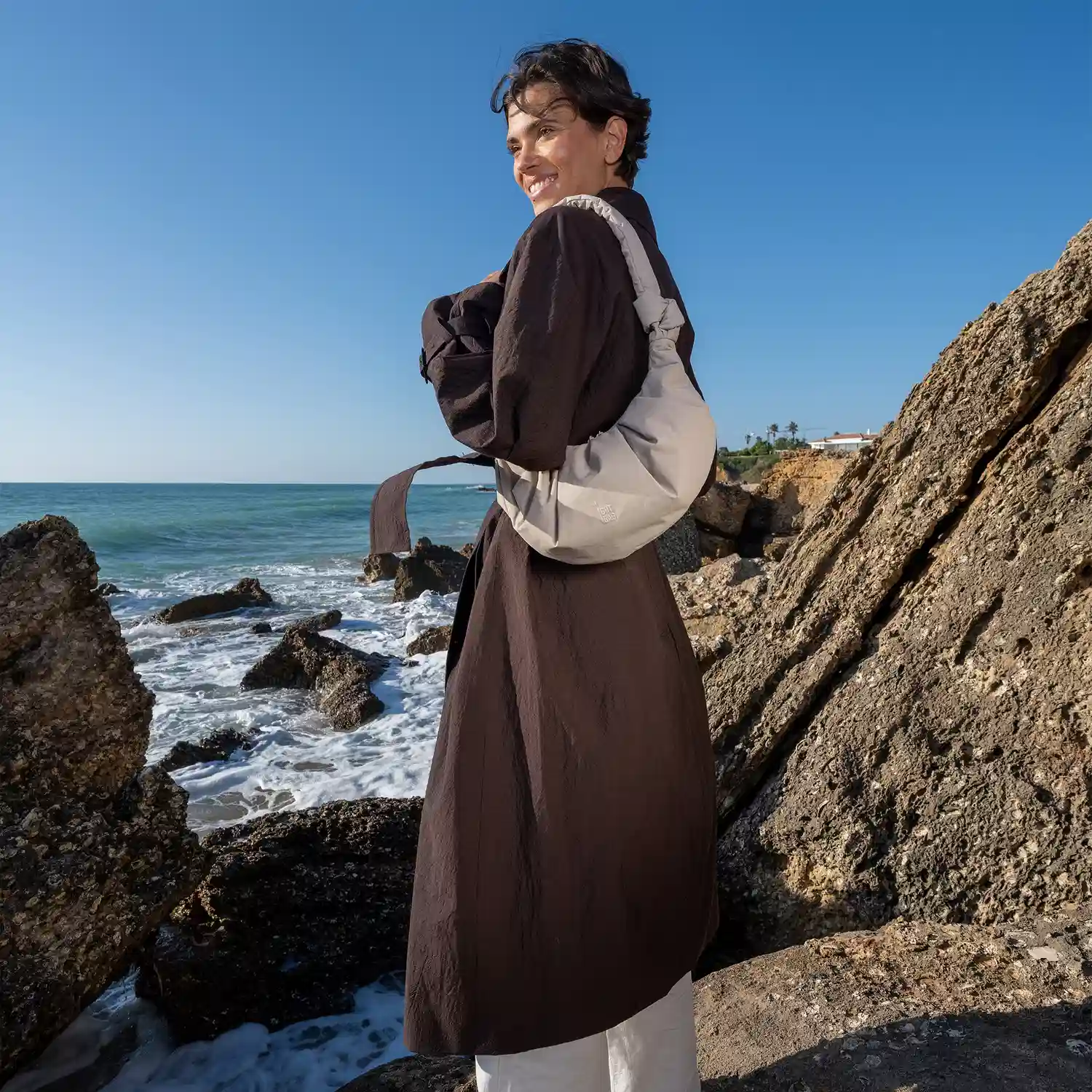 GOT BAG Umhängetasche PLEAT MOON BAG SMALL scallop