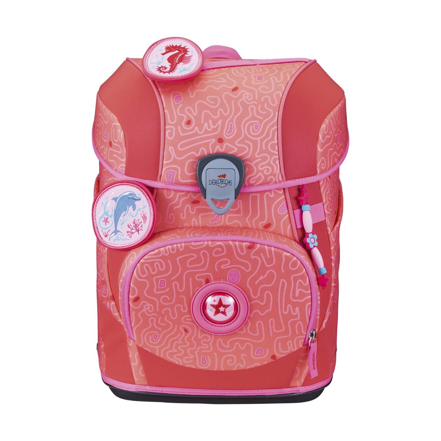 DerDieDas ErgoFlex Tiny Superflash Coral Reef Schulranzenset 5-teilig