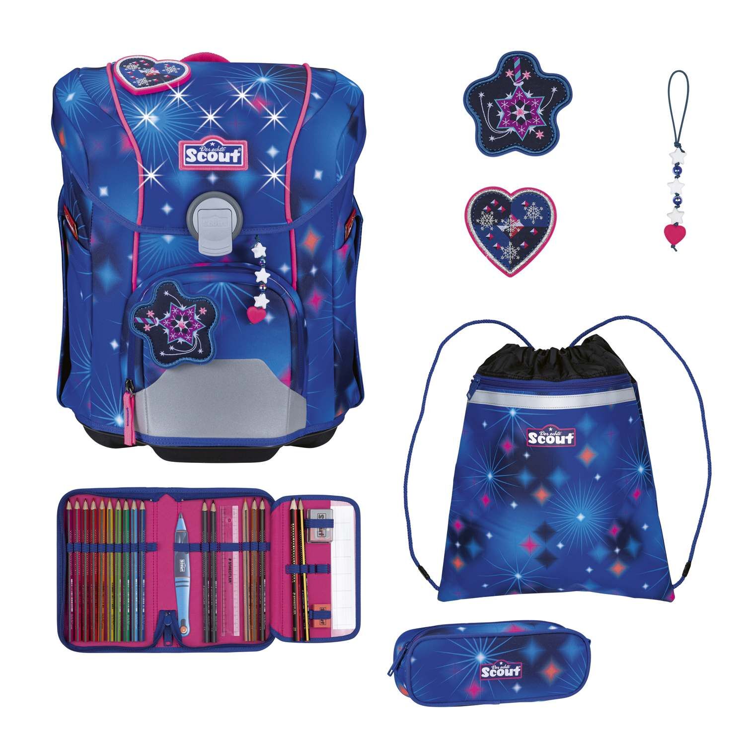 Scout Micro Schulranzen-Set 4 teilig LED Sparkling Dream