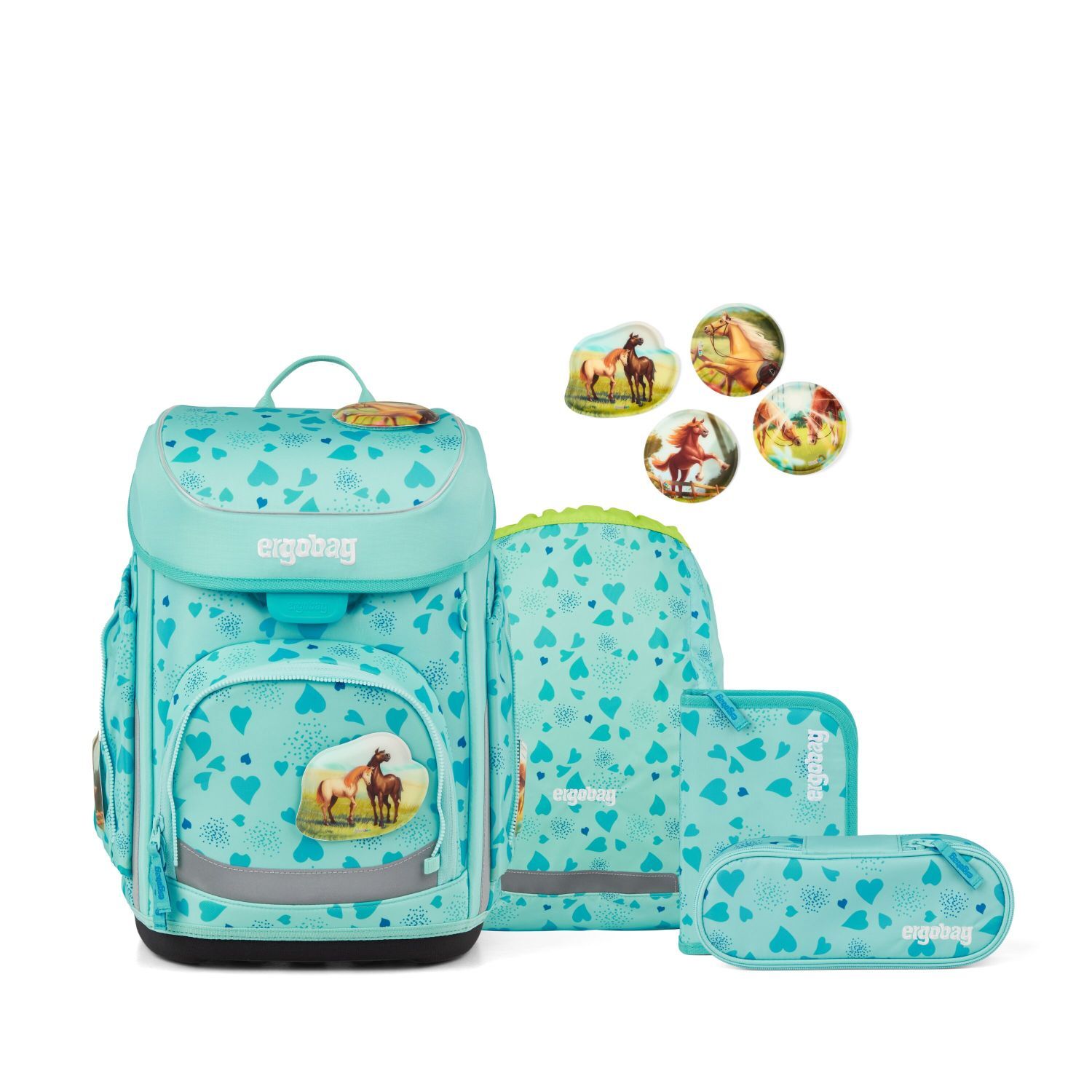 ergobag cubo Schulranzen-Set ReitBärtraum