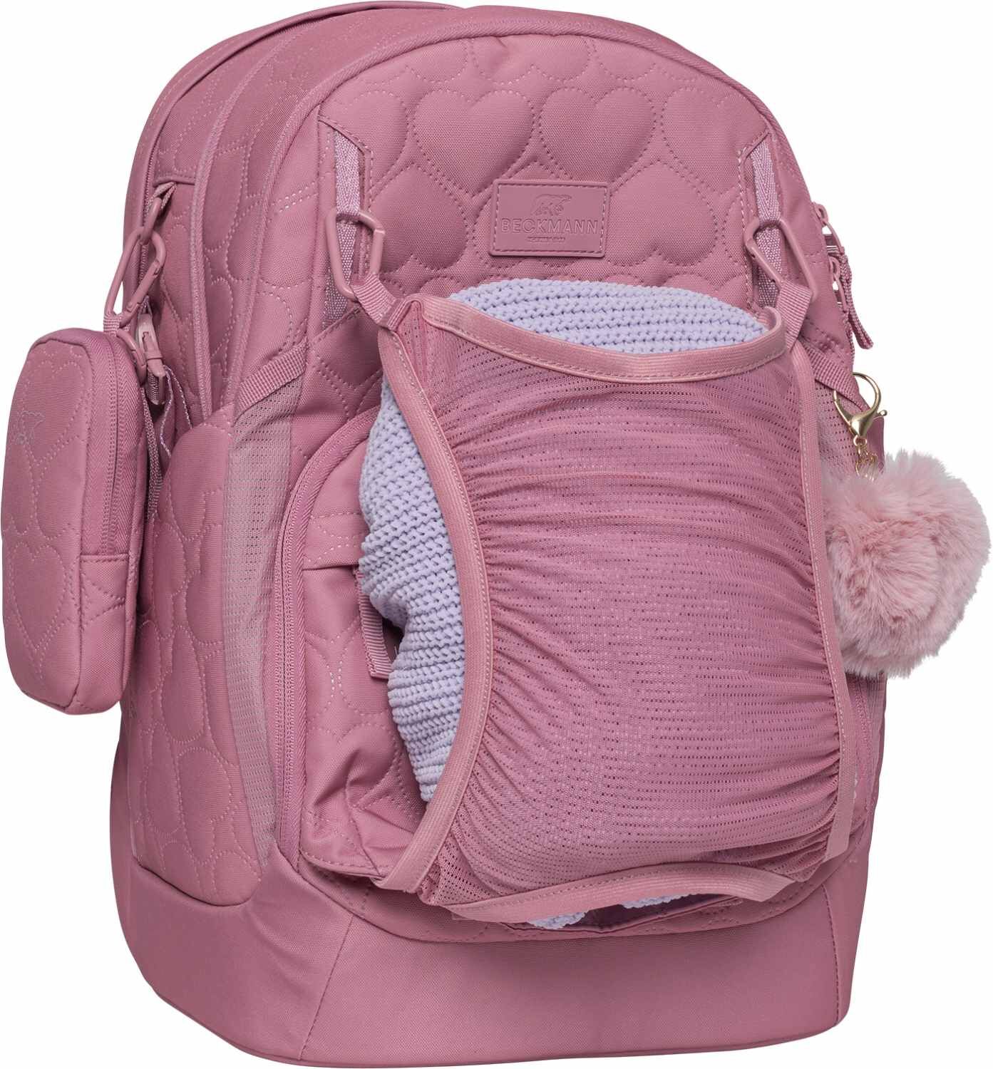 Beckmann Schulrucksack Sport Air Padded Heart Rose