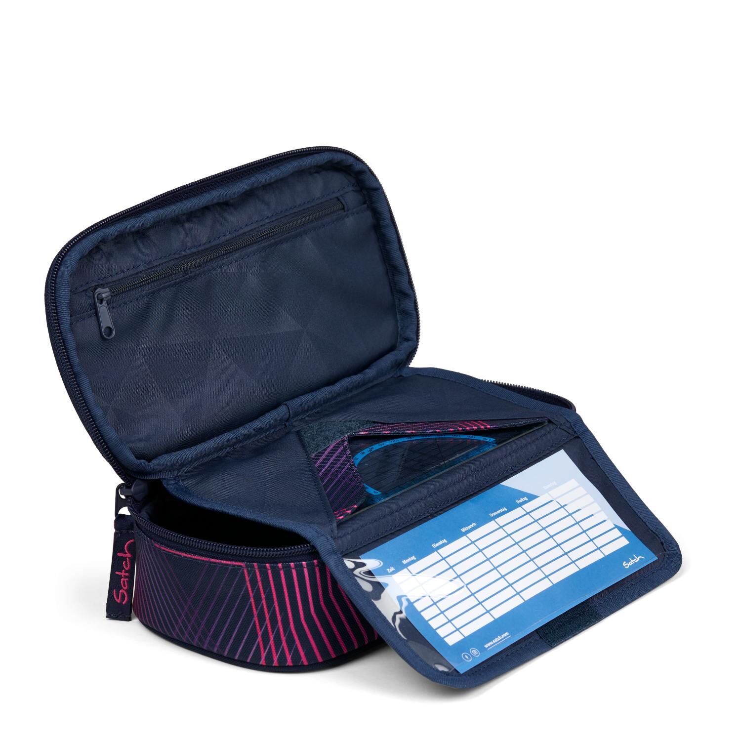 Satch Schlamperbox Seismic Pink dunkelblau