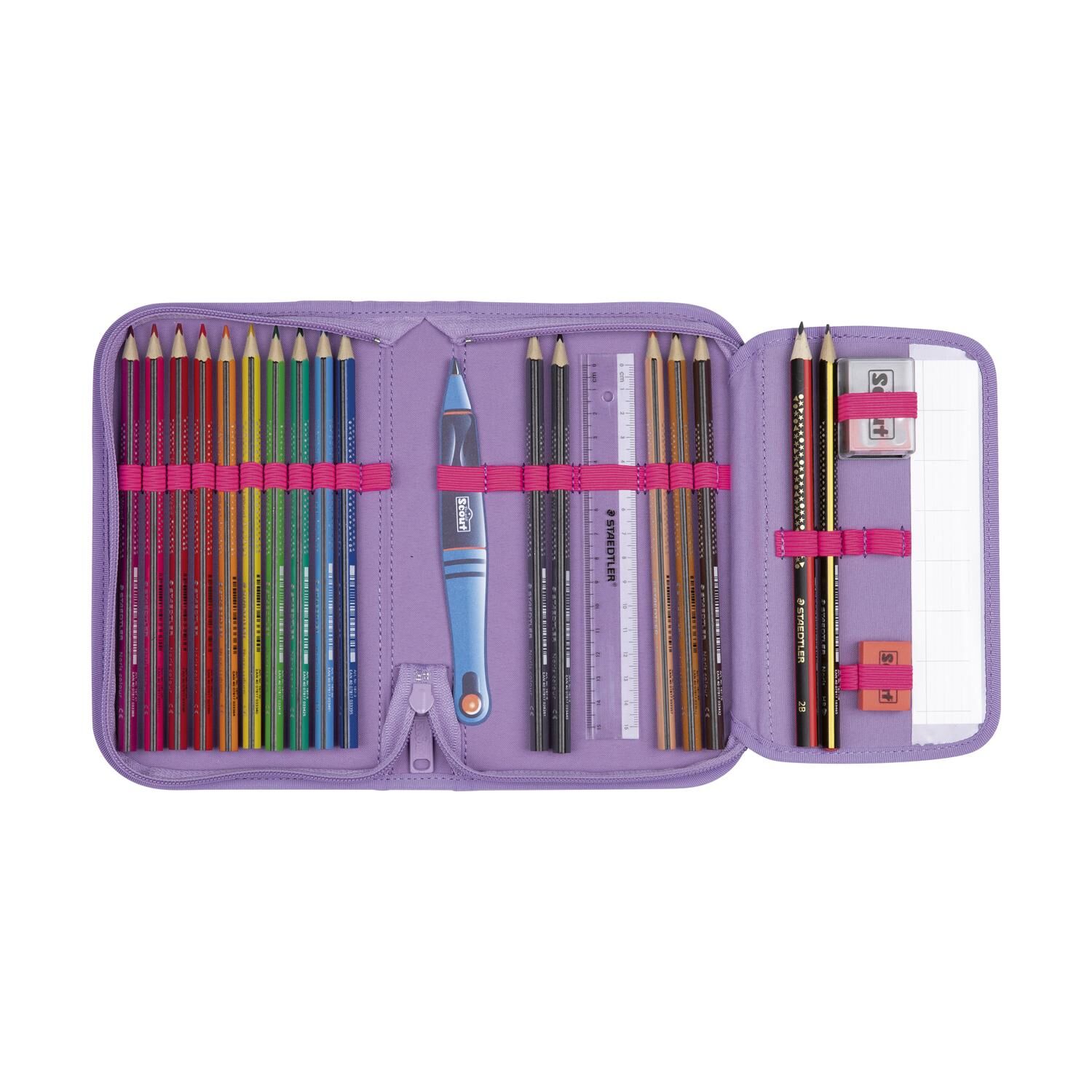 Scout Neo Schulranzen-Set 4 teilig Superflash Extreme Heartbeat