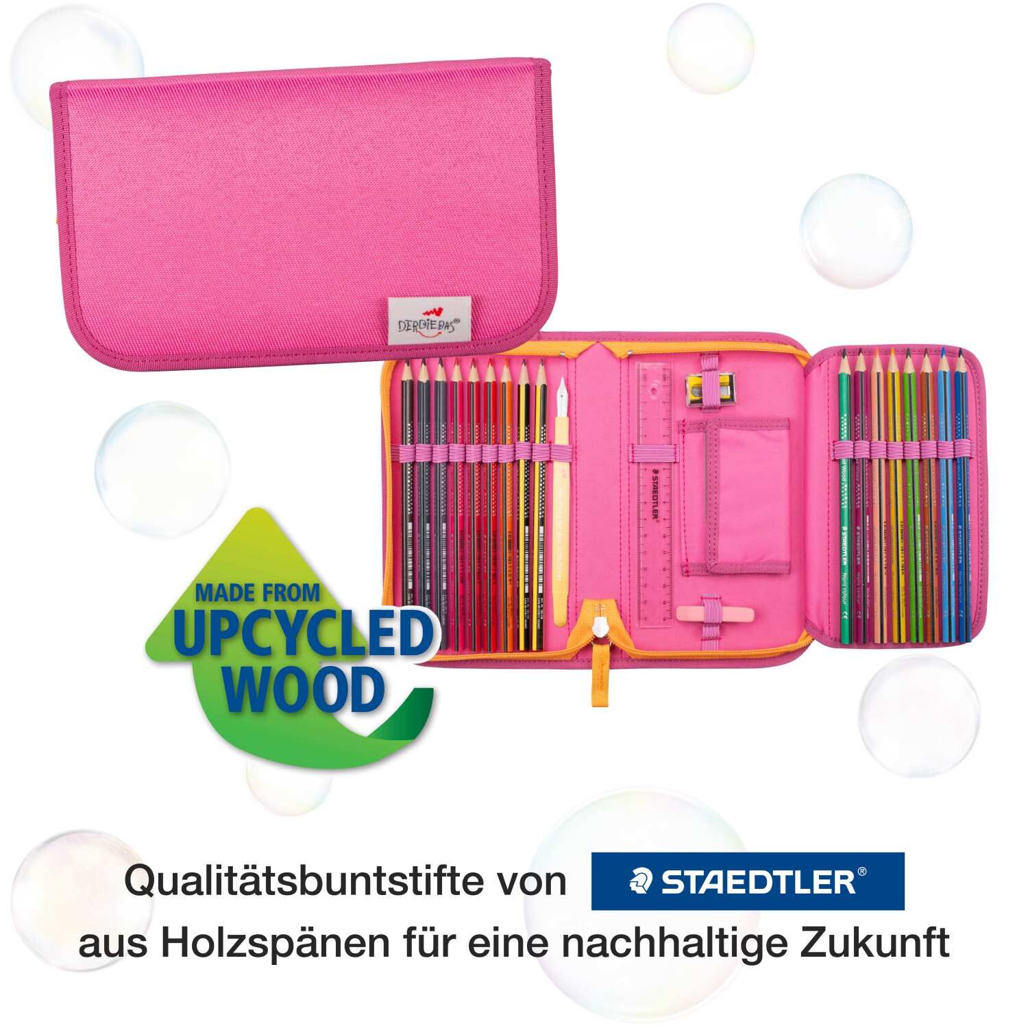 DerDieDas ErgoFlex ECO Schulranzenset 5 teilig Pink Planet