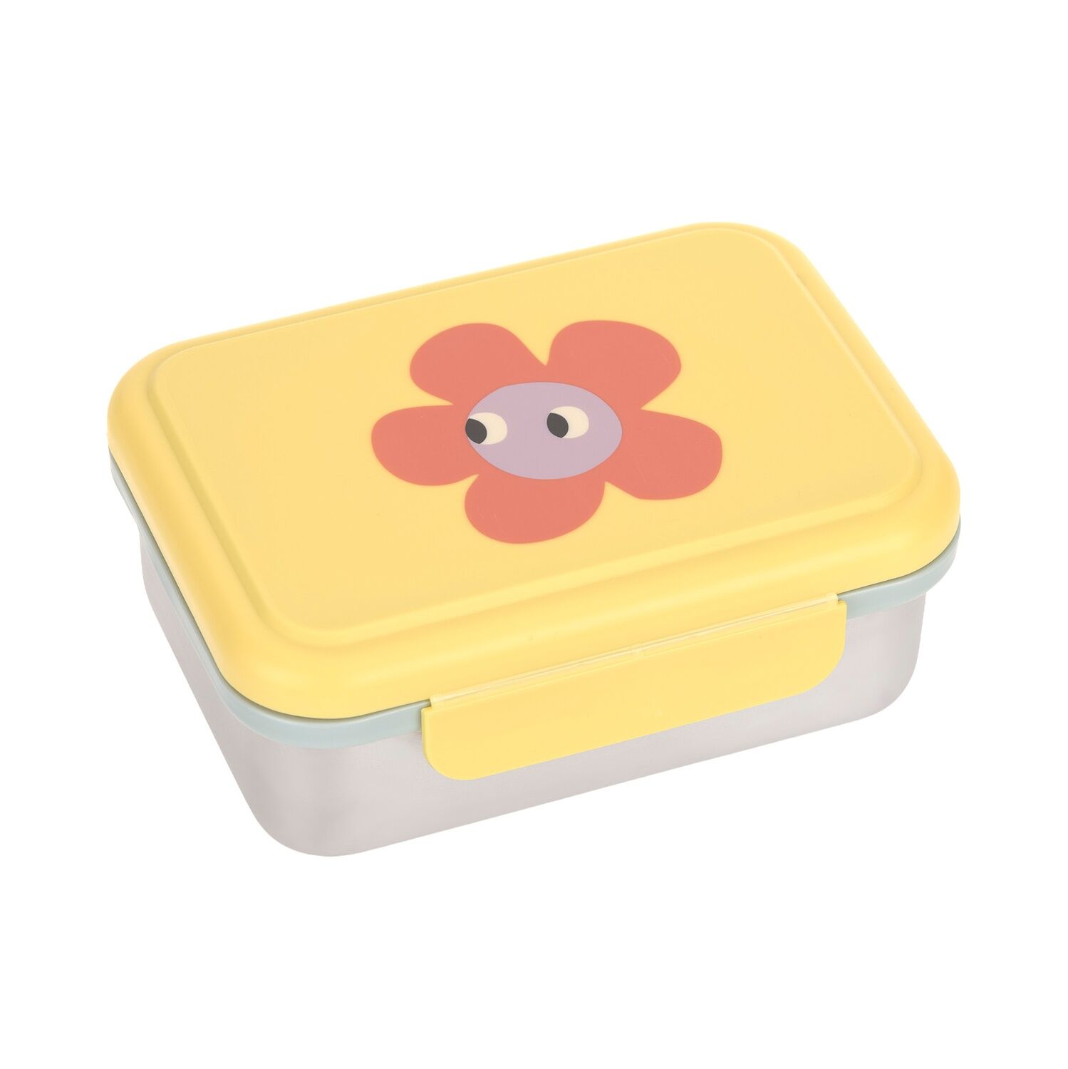 Lässig Brotdose Kinder - Edelstahl Lunchbox, Happy Trails Flower