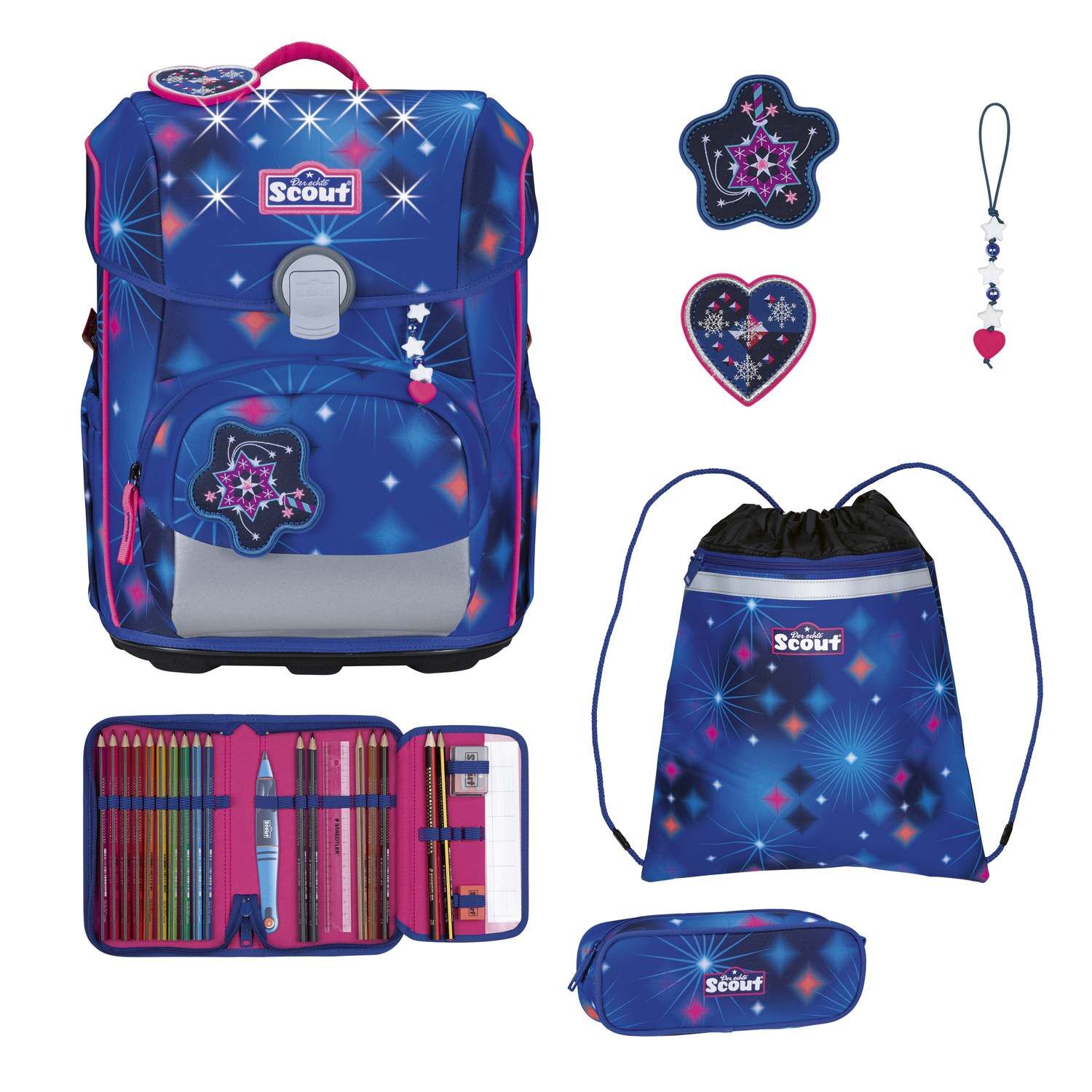 Scout Neo Schulranzen-Set 4 teilig LED Sparkling Dream
