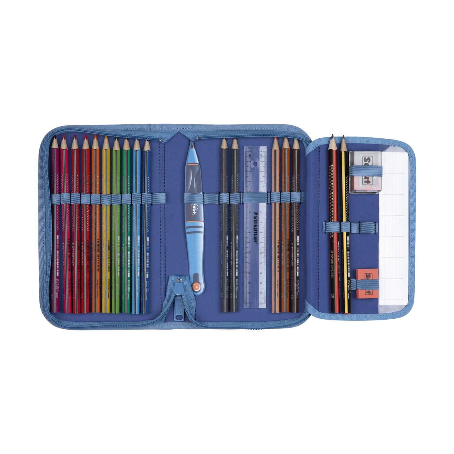 Scout Micro Schulranzen-Set 4 teilig Safety Light Space Explorer