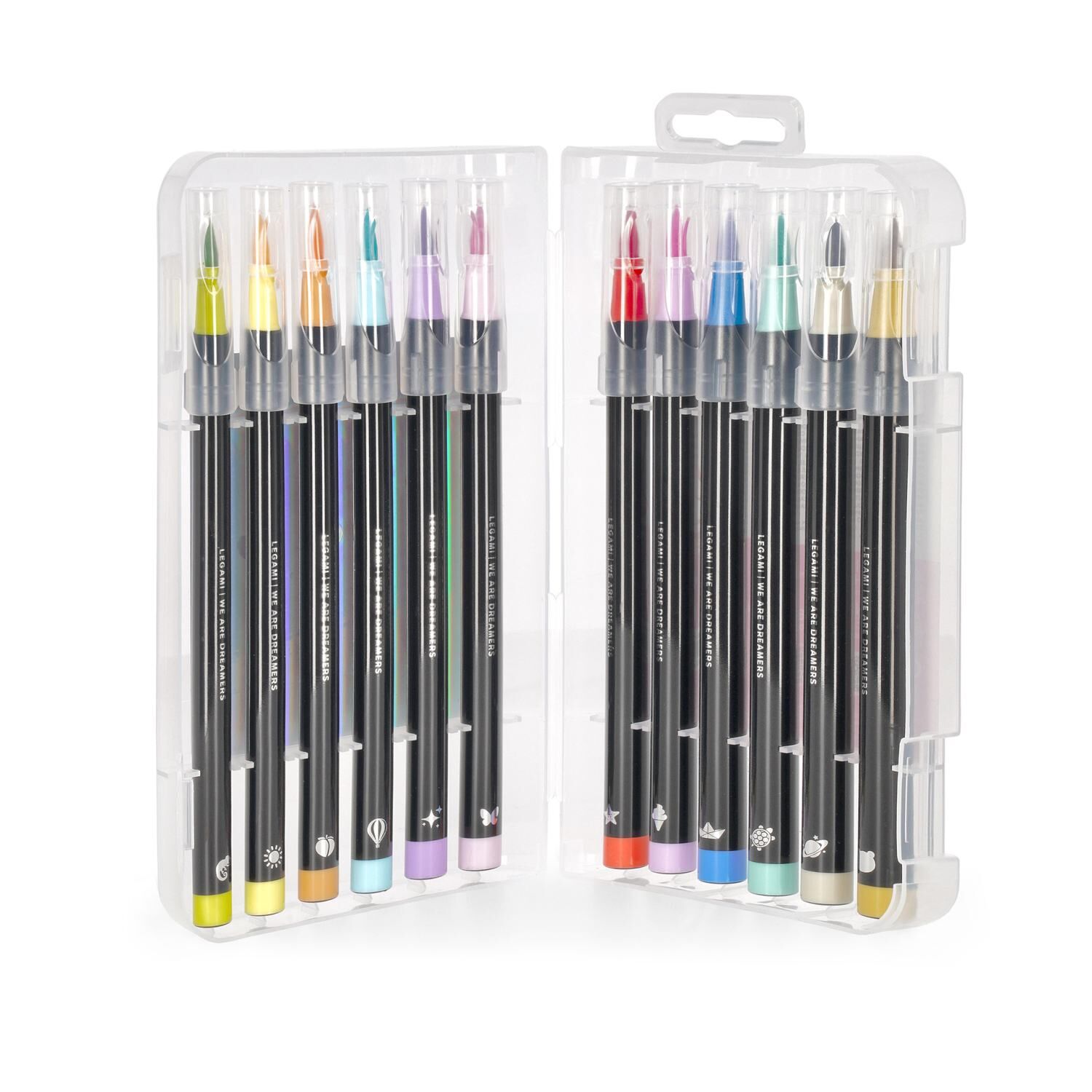 Legami Pinselstifte 12er Set - BRUSH MARKERS - PASTEL COLOURS