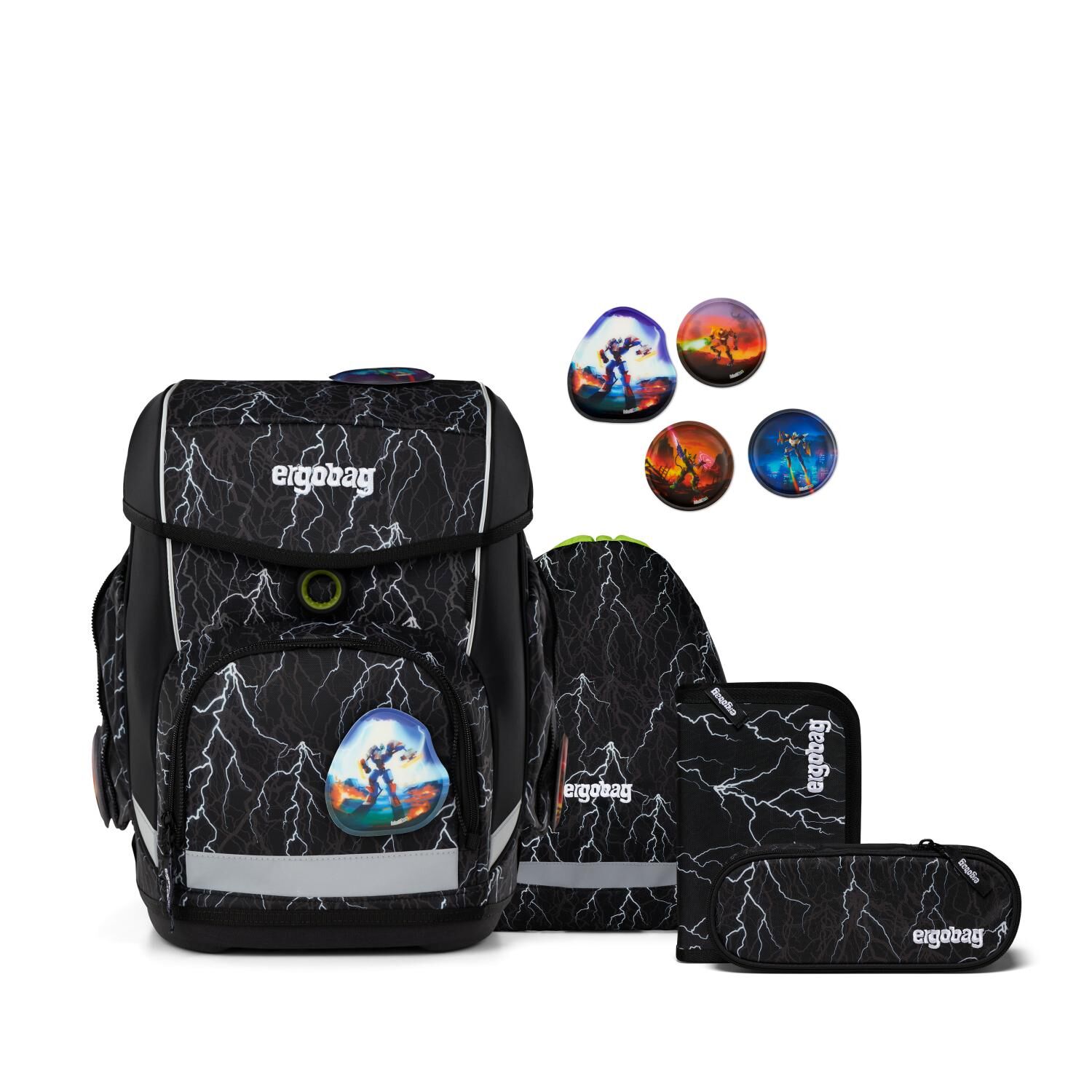 ergobag cubo Schulranzen-Set Super ReflektBär
