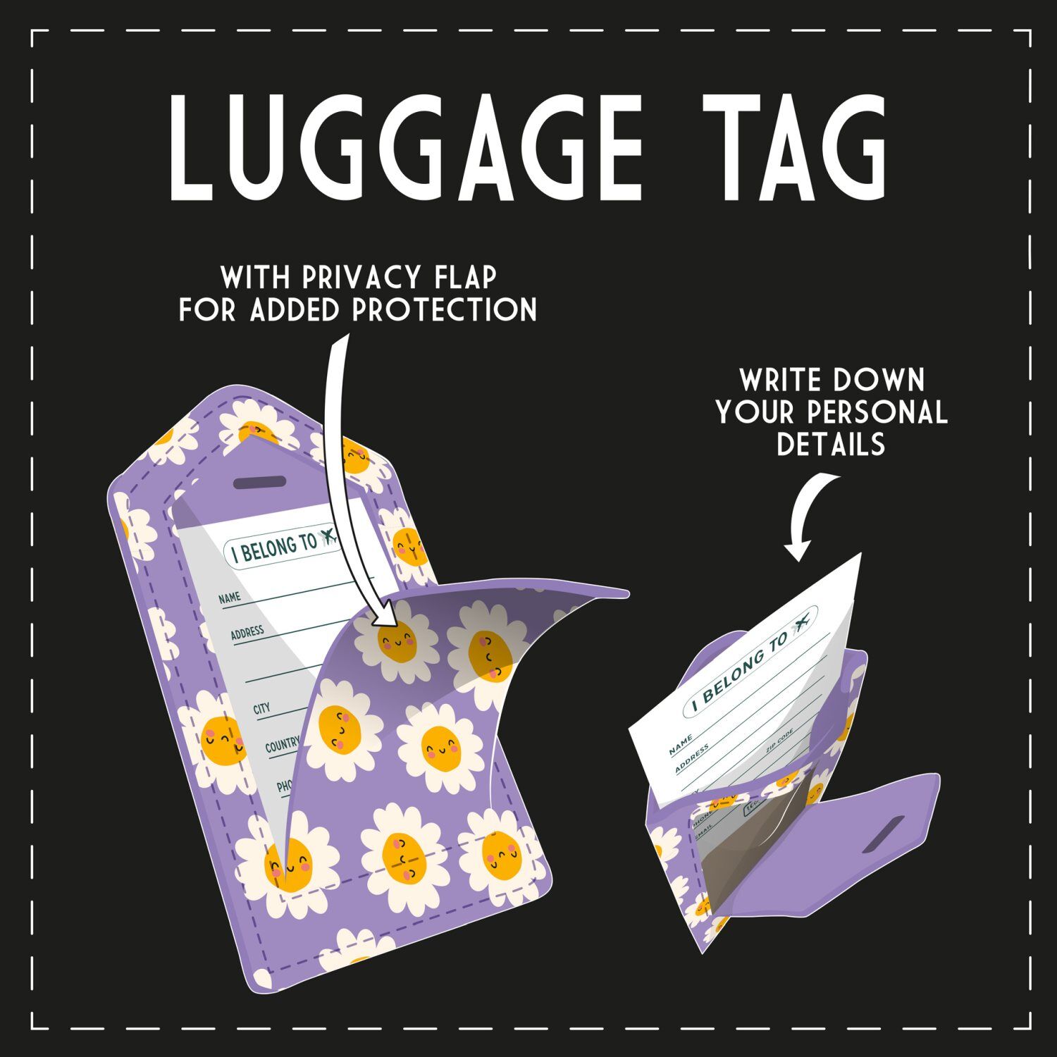 Legami Kofferetikett - LUGGAGE TAG - DAISY