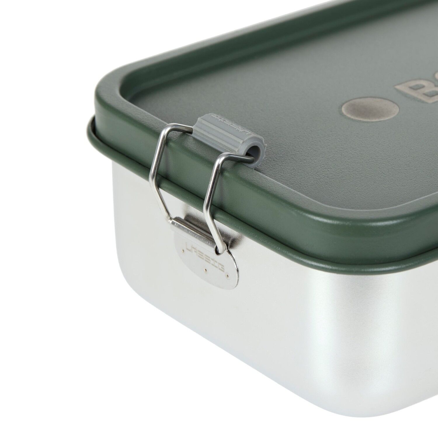 Lässig Brotdose Kinder - Edelstahl Lunchbox BOLD, dark olive