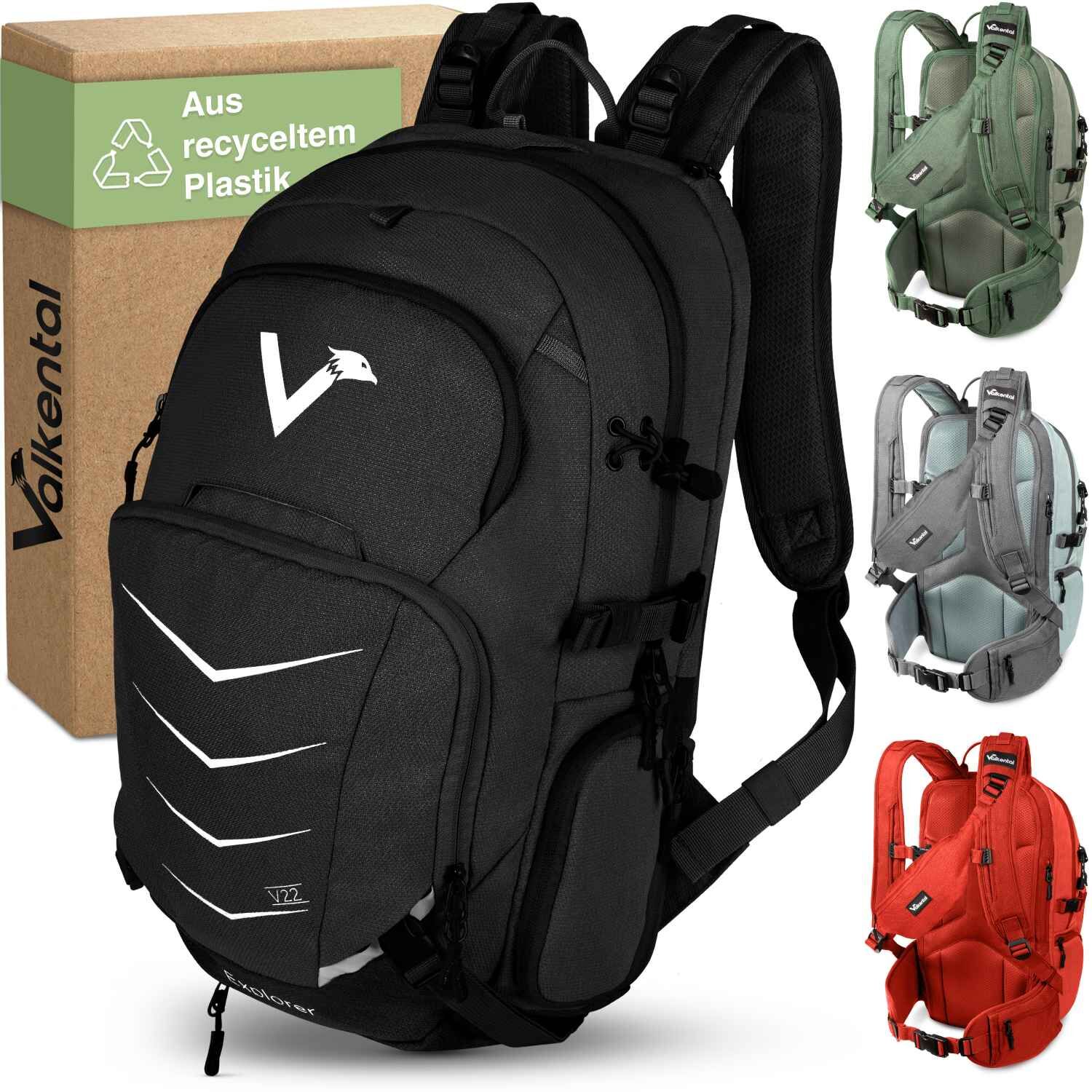 Valkental Explorer V22 Rucksack - Schwarz