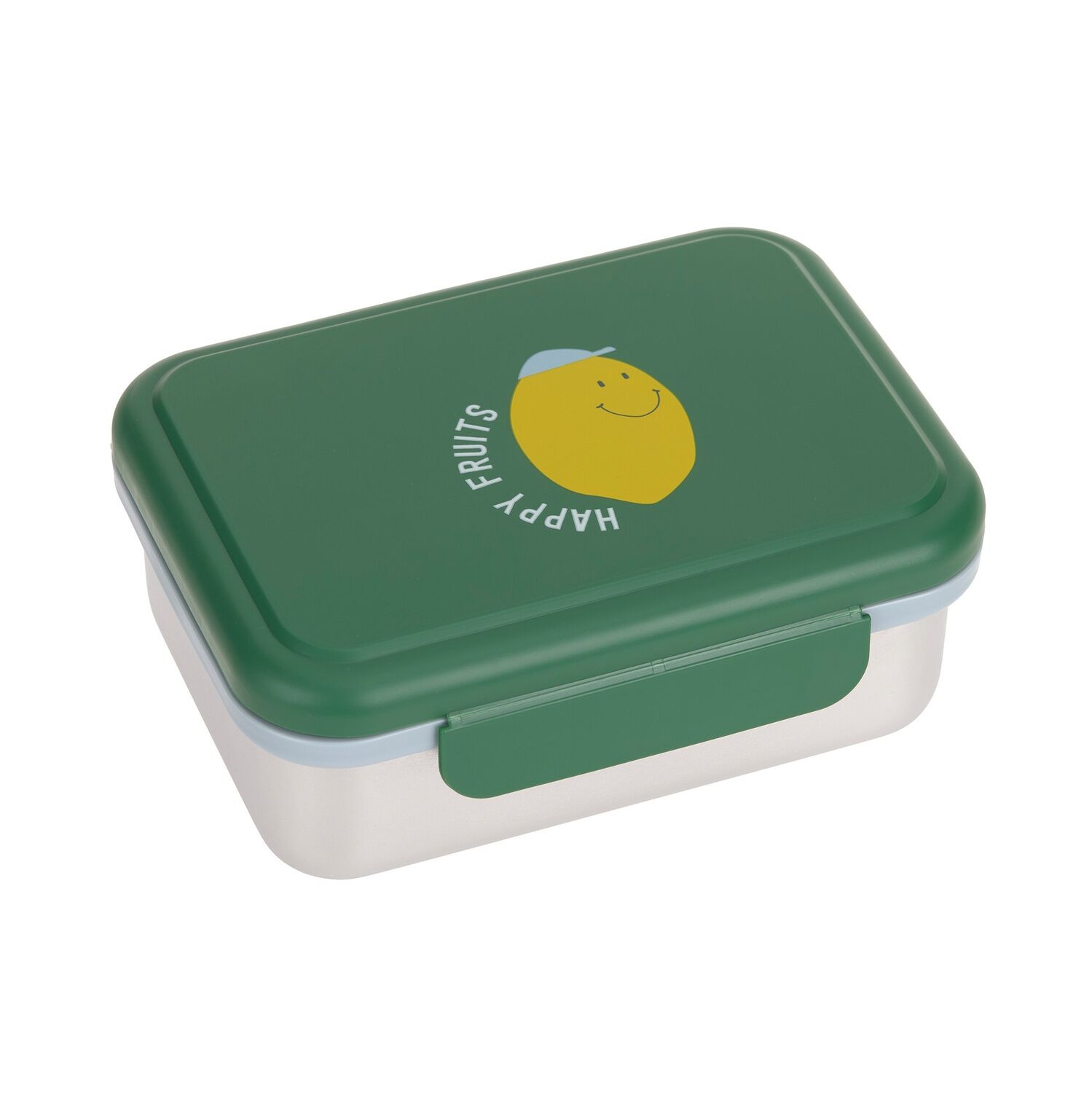 Lässig Brotdose Kinder - Edelstahl Lunchbox, Happy Fruits Lemon