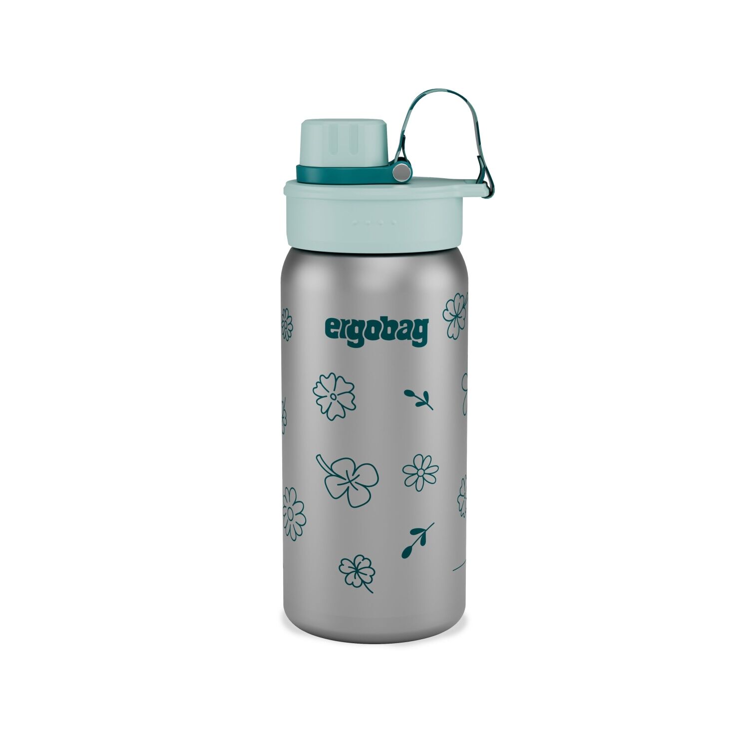 ergobag Edelstahl Trinkflasche Blümchen