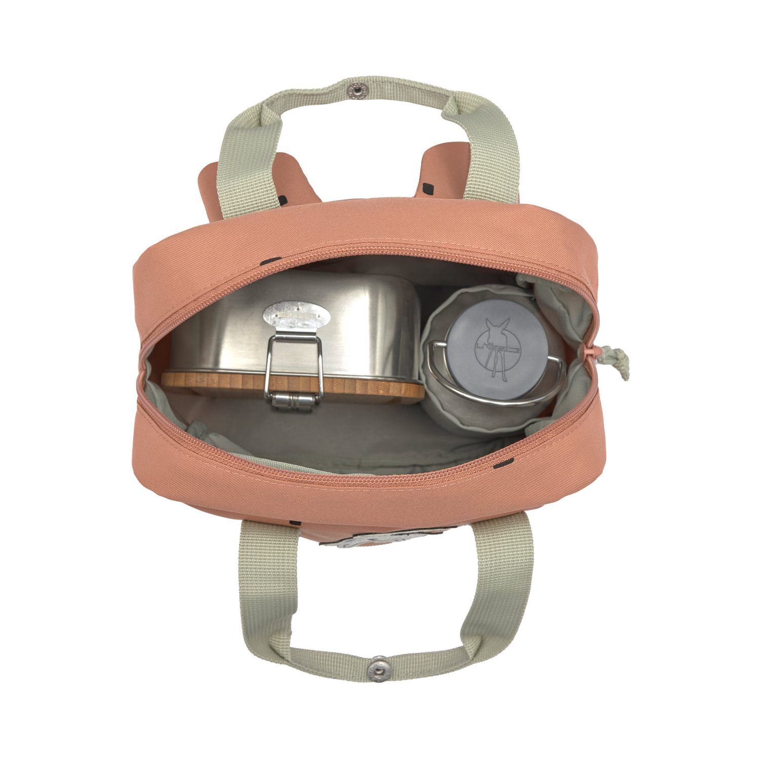 Lässig Kindergartenrucksack - Mini Square Happy Prints caramel