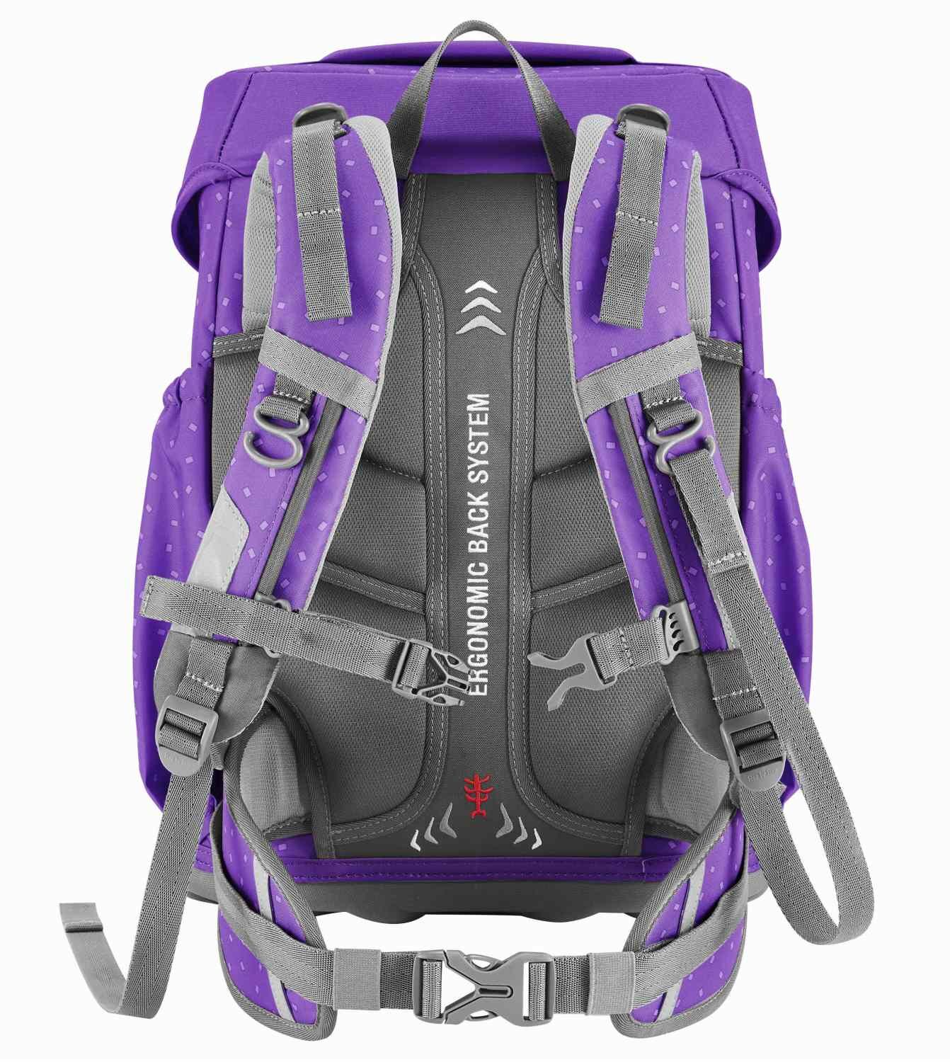 Step by Step BASIS Schulranzen-Set „Purple Konfetti“, 4-teilig