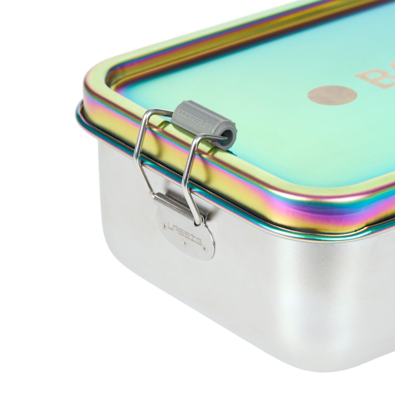 Lässig Brotdose Kinder - Edelstahl Lunchbox BOLD, rainbow