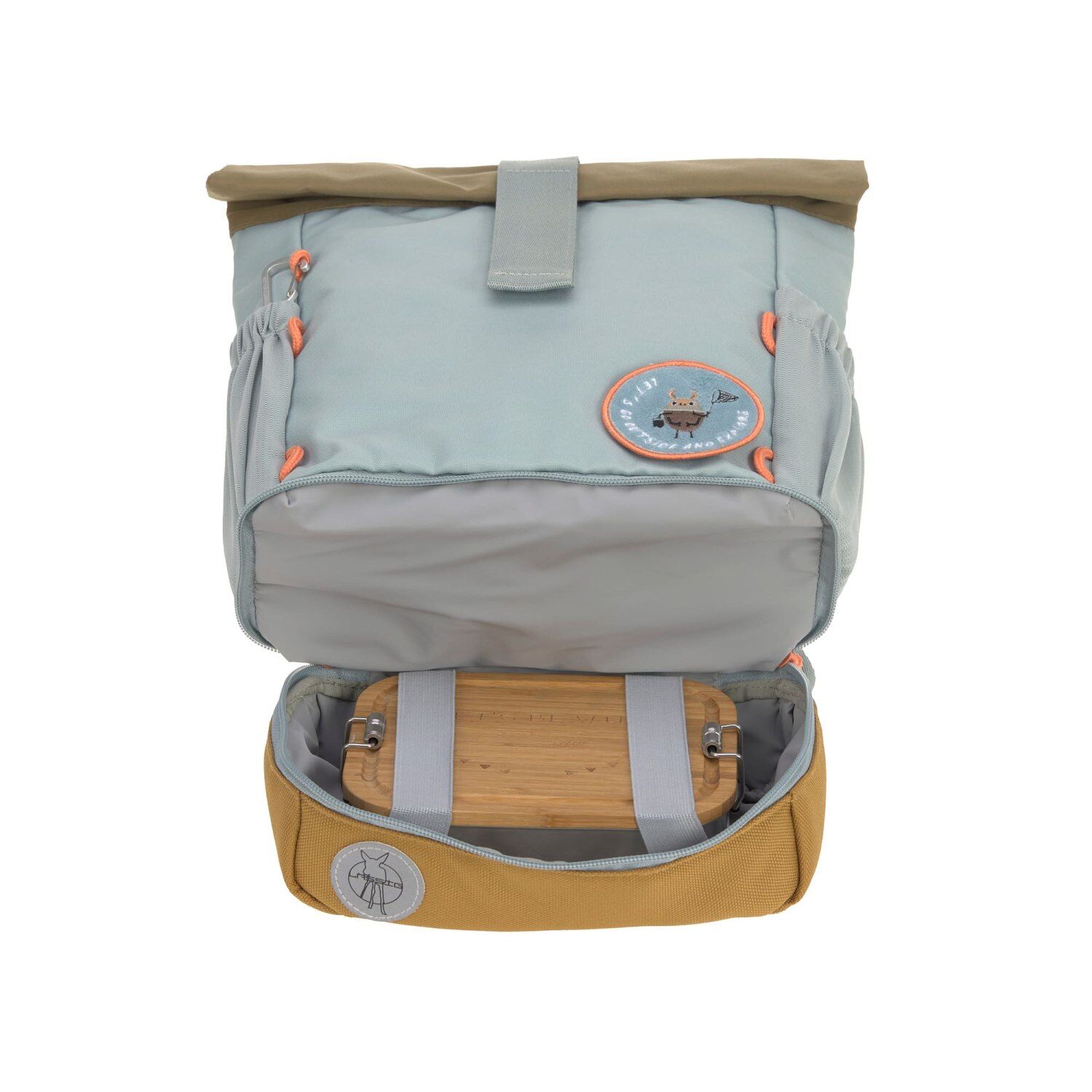 Lässig Kindergartenrucksack Rolltop Nature light blue