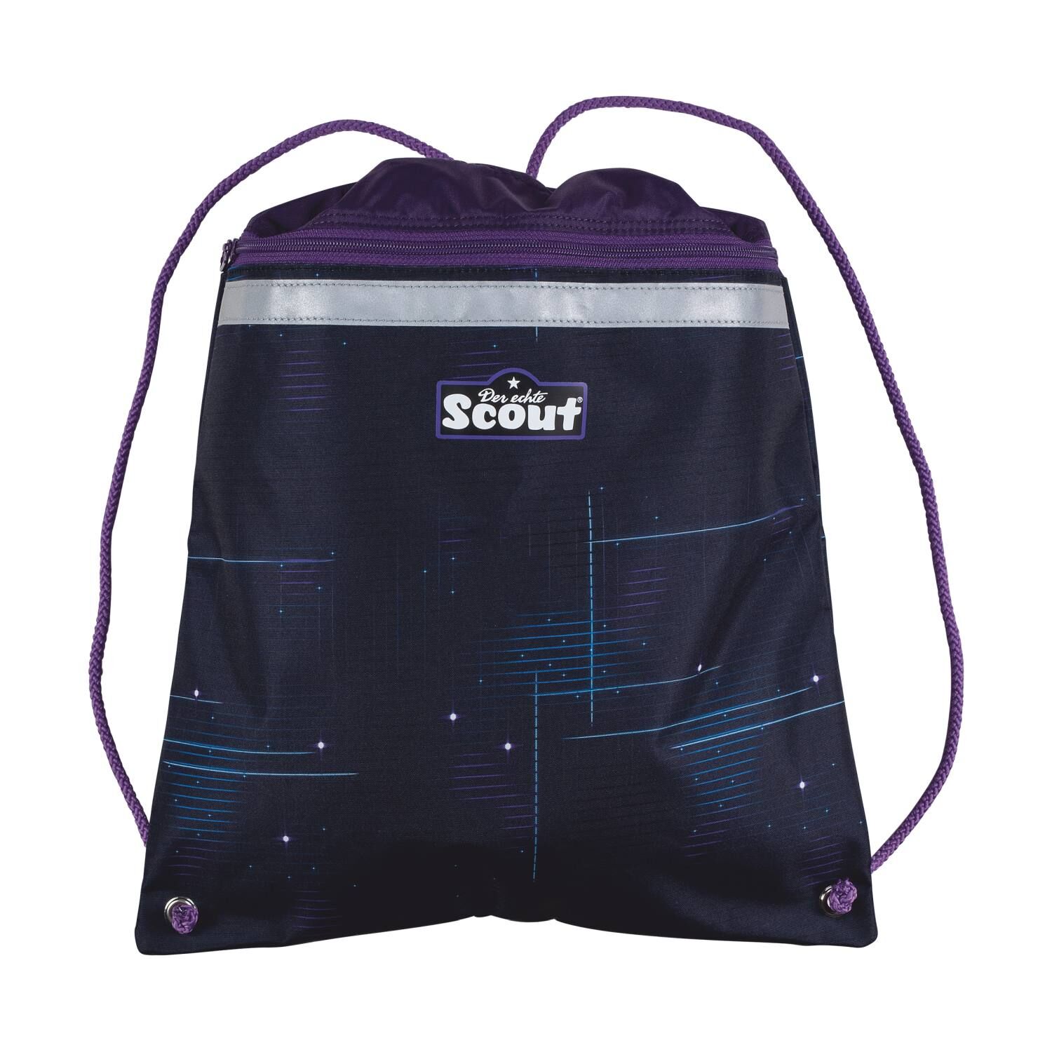 Scout Alpha Schulranzen-Set 4 teilig Exklusiv Safety Light Spooky Starlight