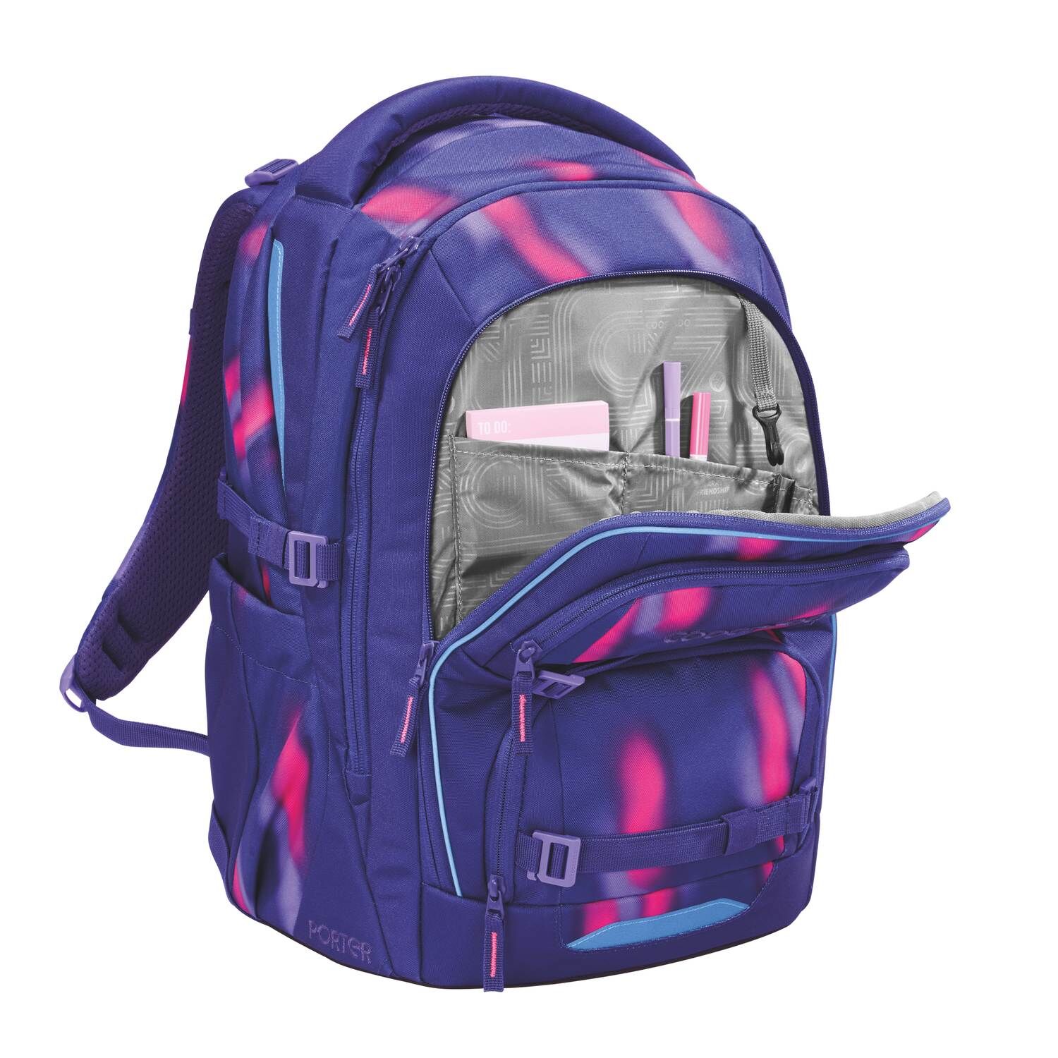coocazoo Schulrucksack PORTER, Aurora Glow