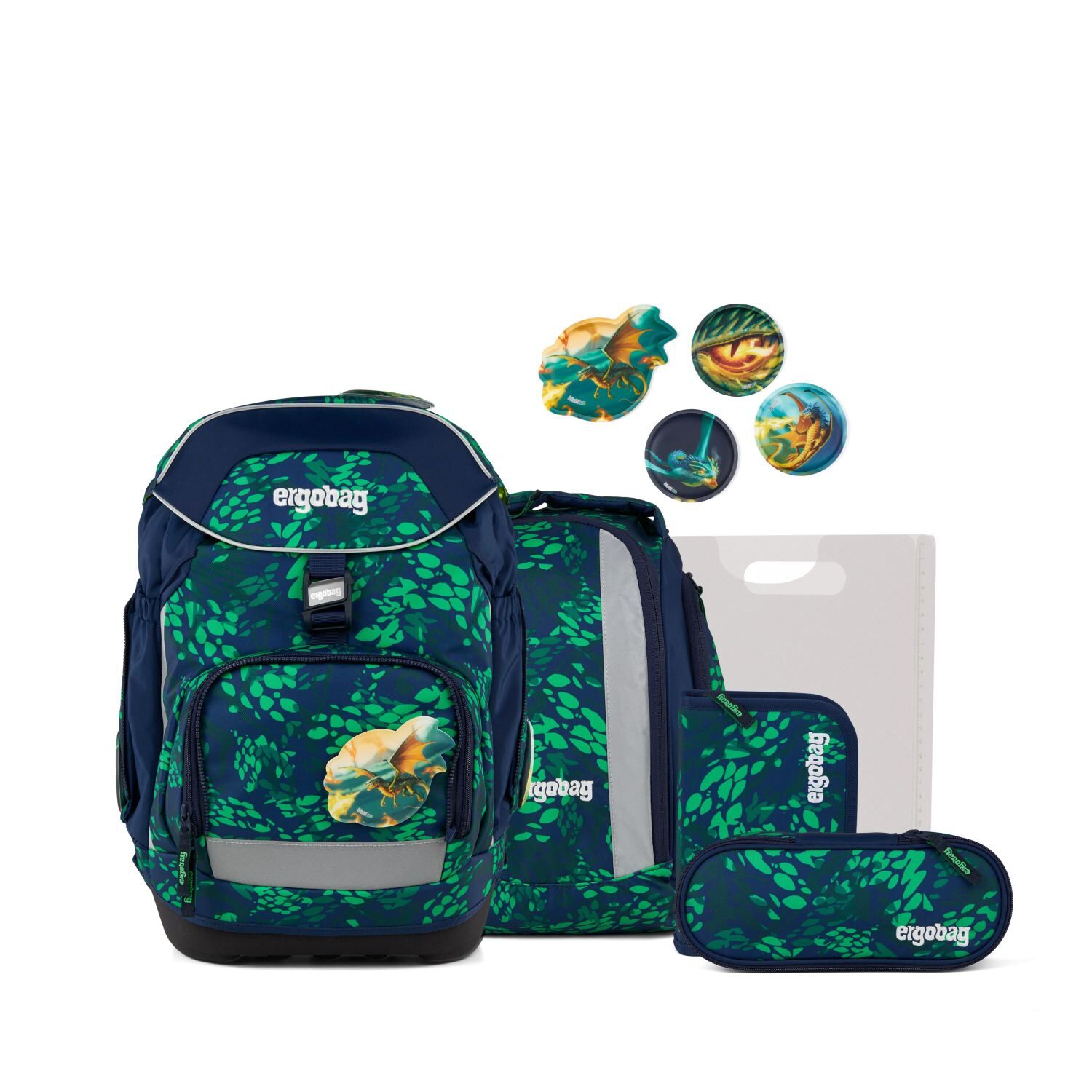 ergobag pack Schulrucksack-Set DrachenbezwingBär