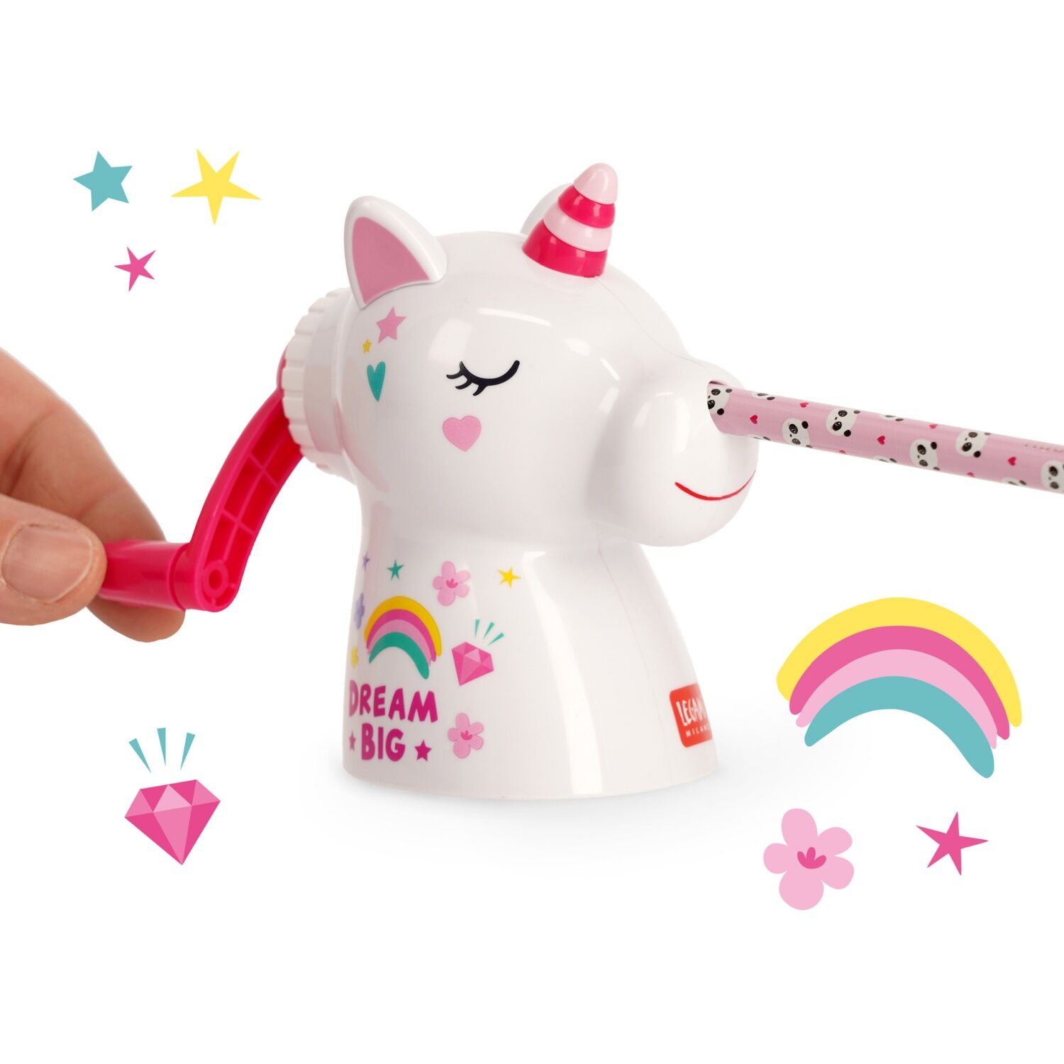 Legami Anspitzer mit Handkurbel - Dream Big - Unicorn