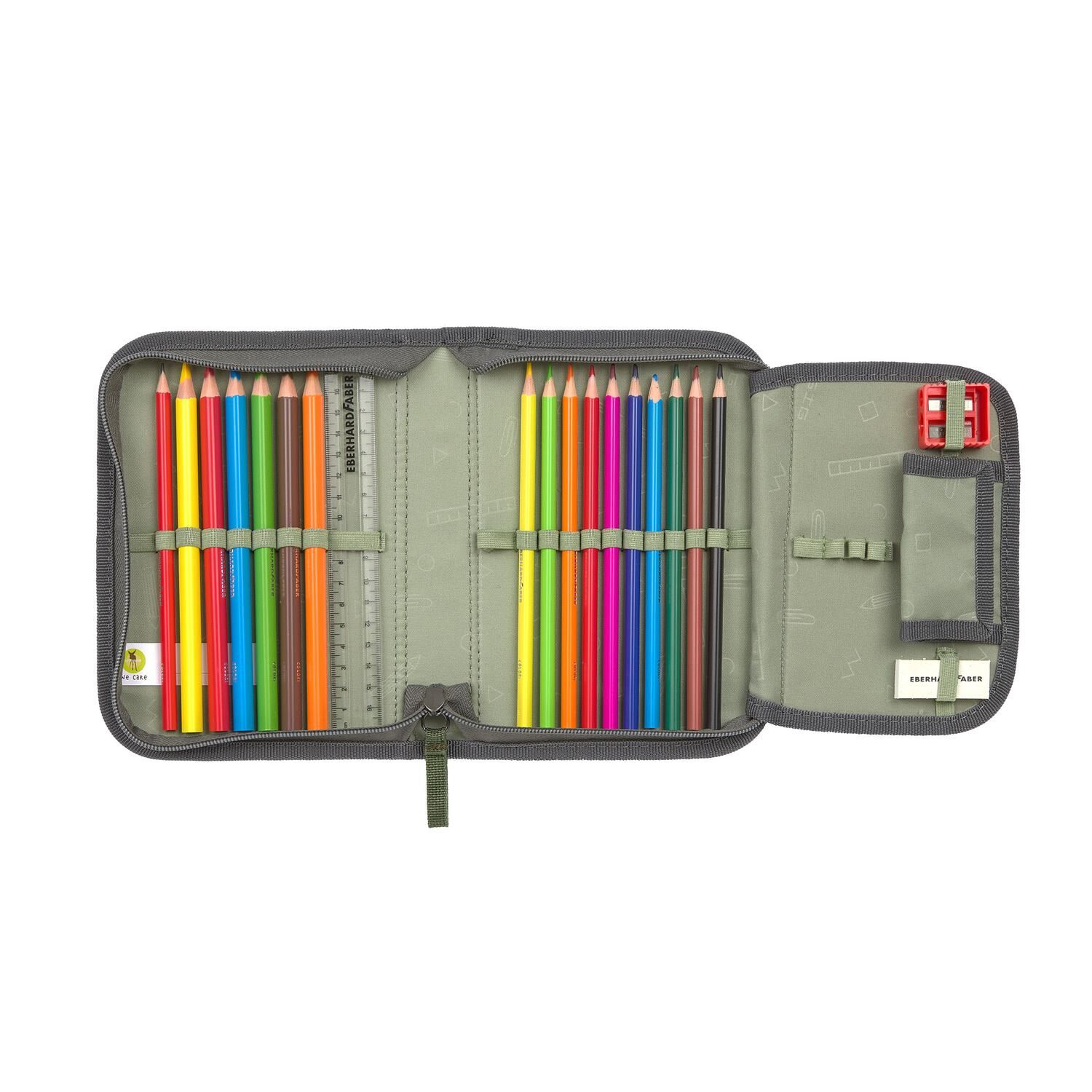 Lässig Schulranzen Set 7-teilig, Slim Unique anthracite