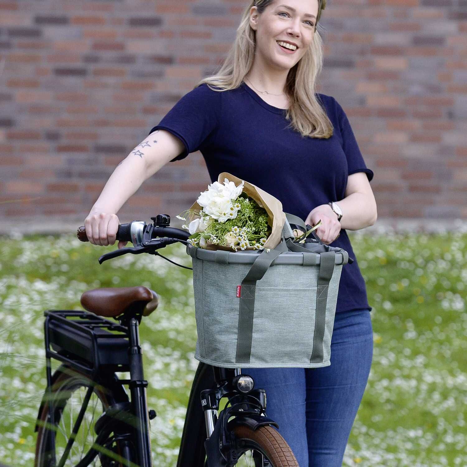 KLICKfix Fahrradkorb BIKEBASKET TWIST SAGE