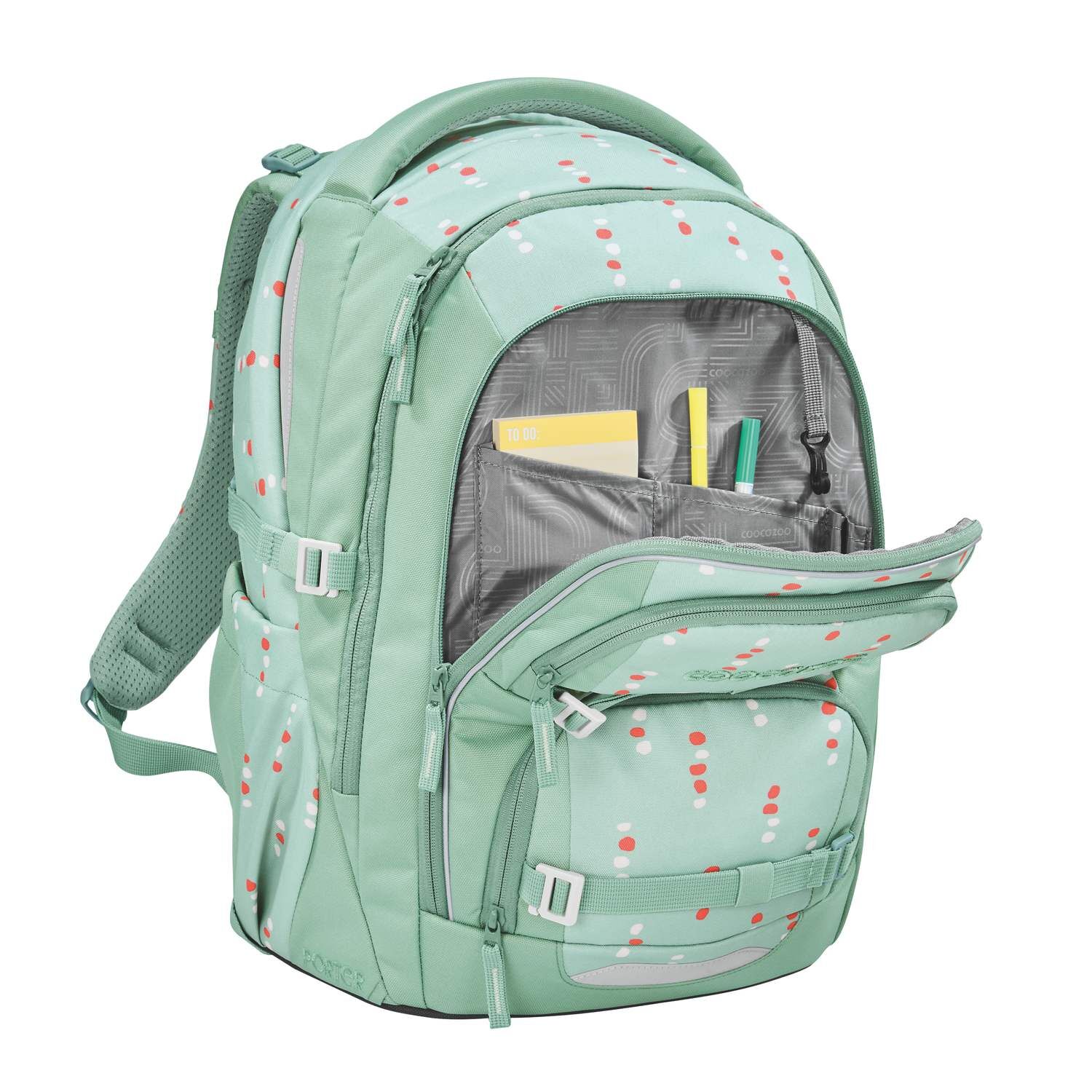 coocazoo Schulrucksack PORTER, Dancing Dots
