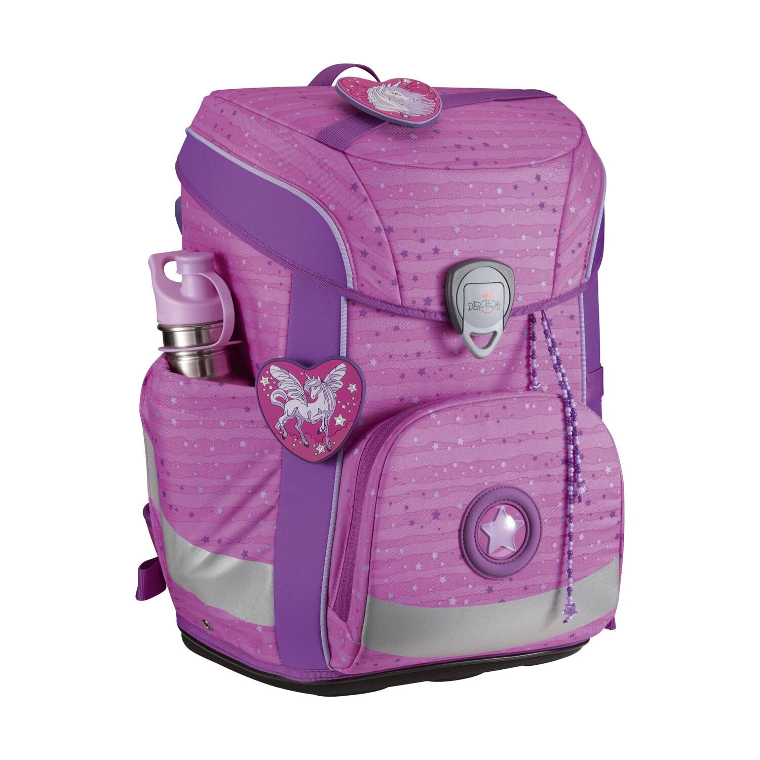 DerDieDas ErgoFlex Easy Purple Unicorn Schulranzenset 5-teilig
