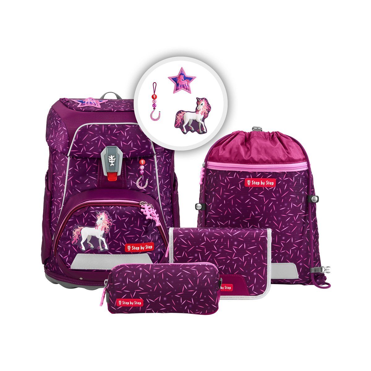 Step by Step FIT Schulranzen-Set "Pretty Unicorn Nuala", 5-teilig
