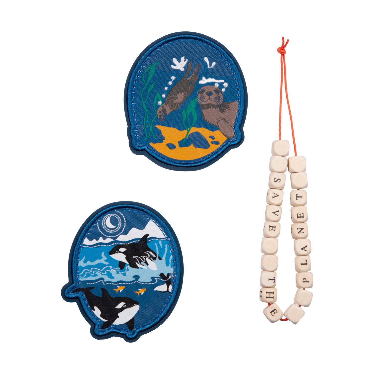 DerDieDas Wechselbuttons 3 teilig Grey Planet