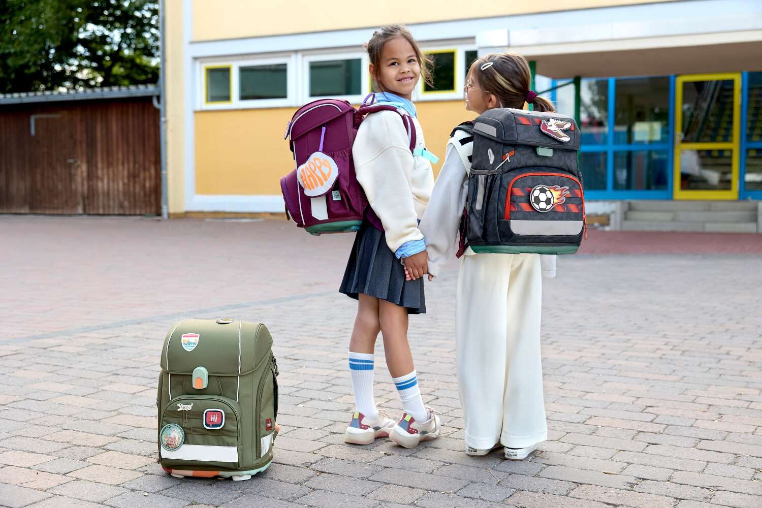 Lässig Schulranzen-Set Light, Unique Football deep blue