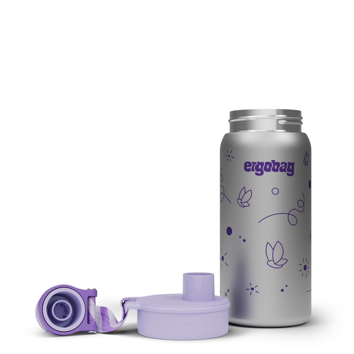 ergobag Edelstahl Trinkflasche Schmetterling