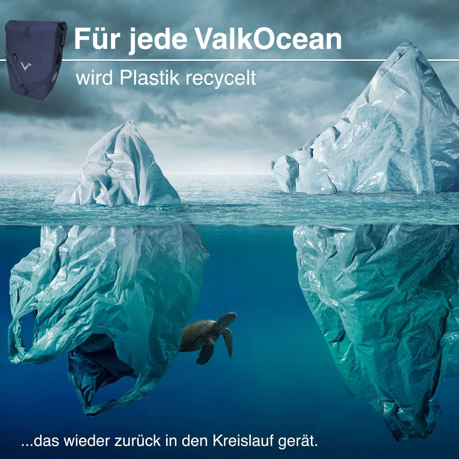 Valkental ValkOcean Fahrradtasche - Meeresblau