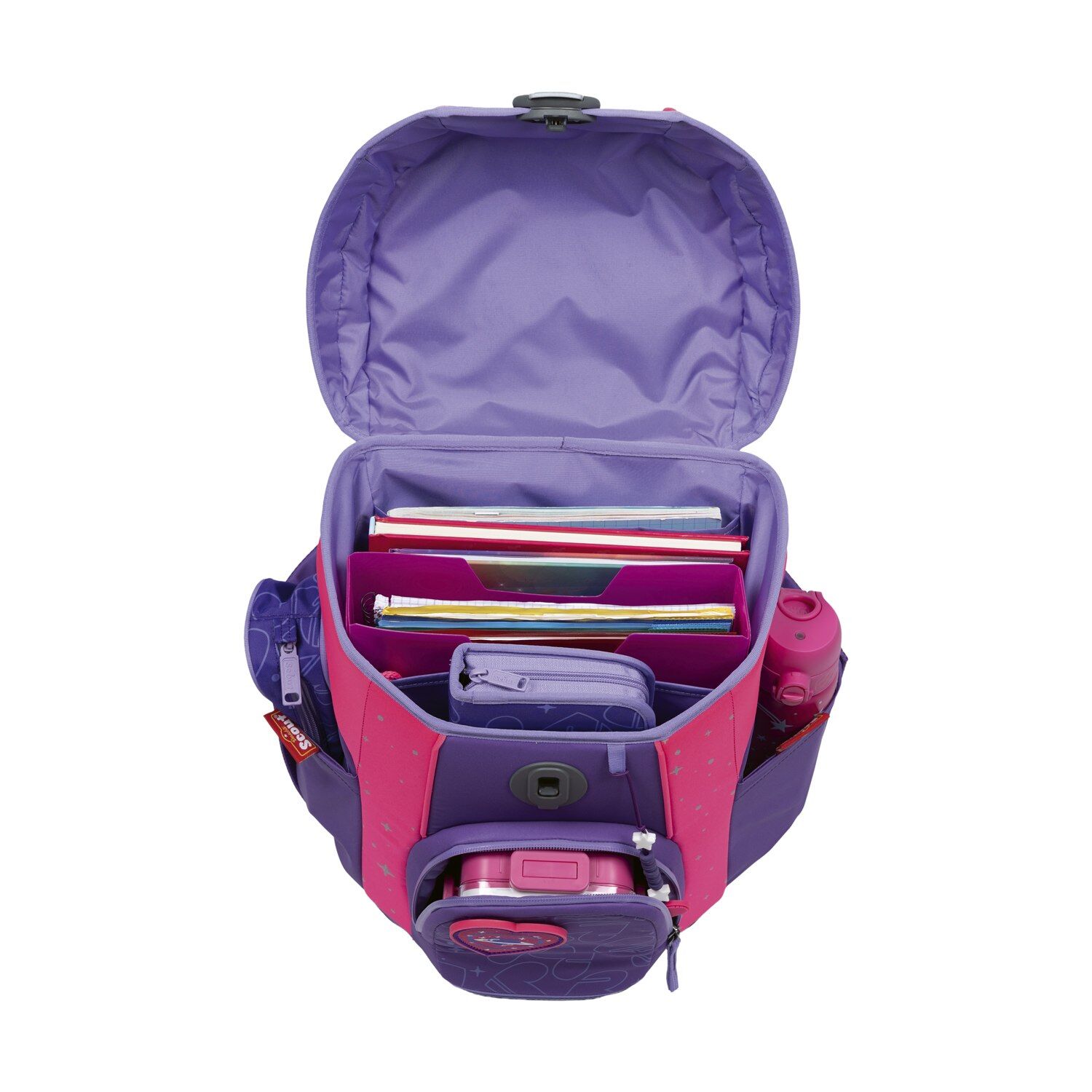 Scout Micro Schulranzen-Set 4 Superflash Extreme Heartbeat