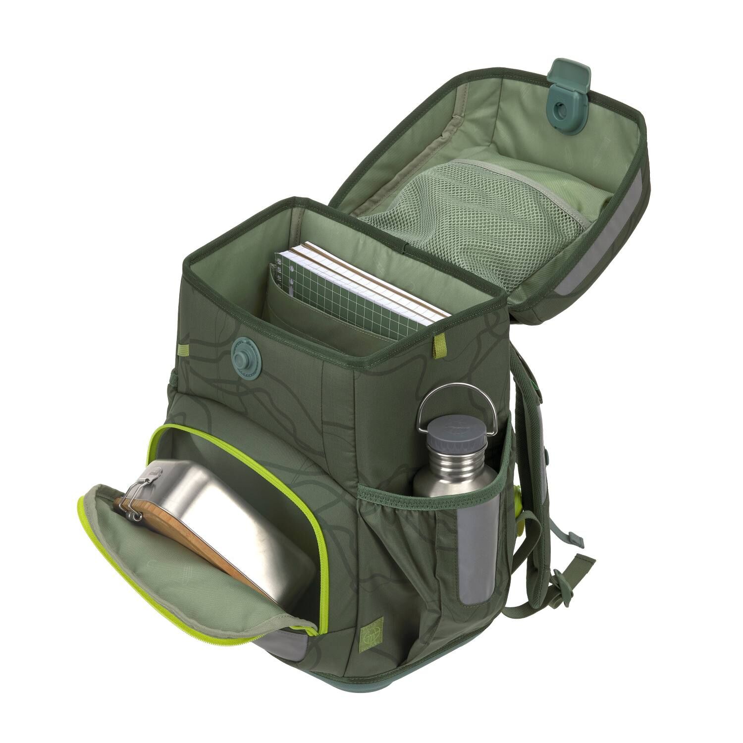 Lässig Schulranzen-Set Light, Unique Jungle green
