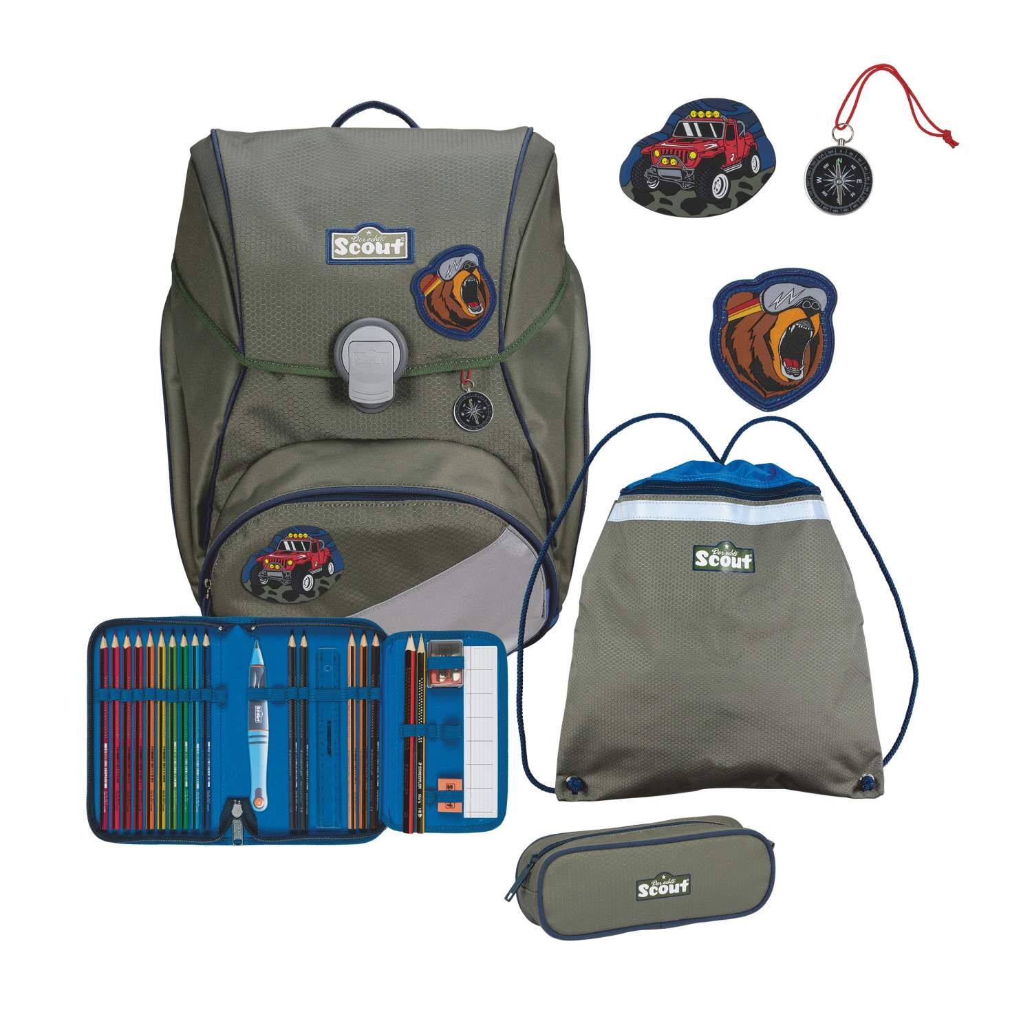 Scout Alpha Schulranzen-Set 4 teilig Adventure