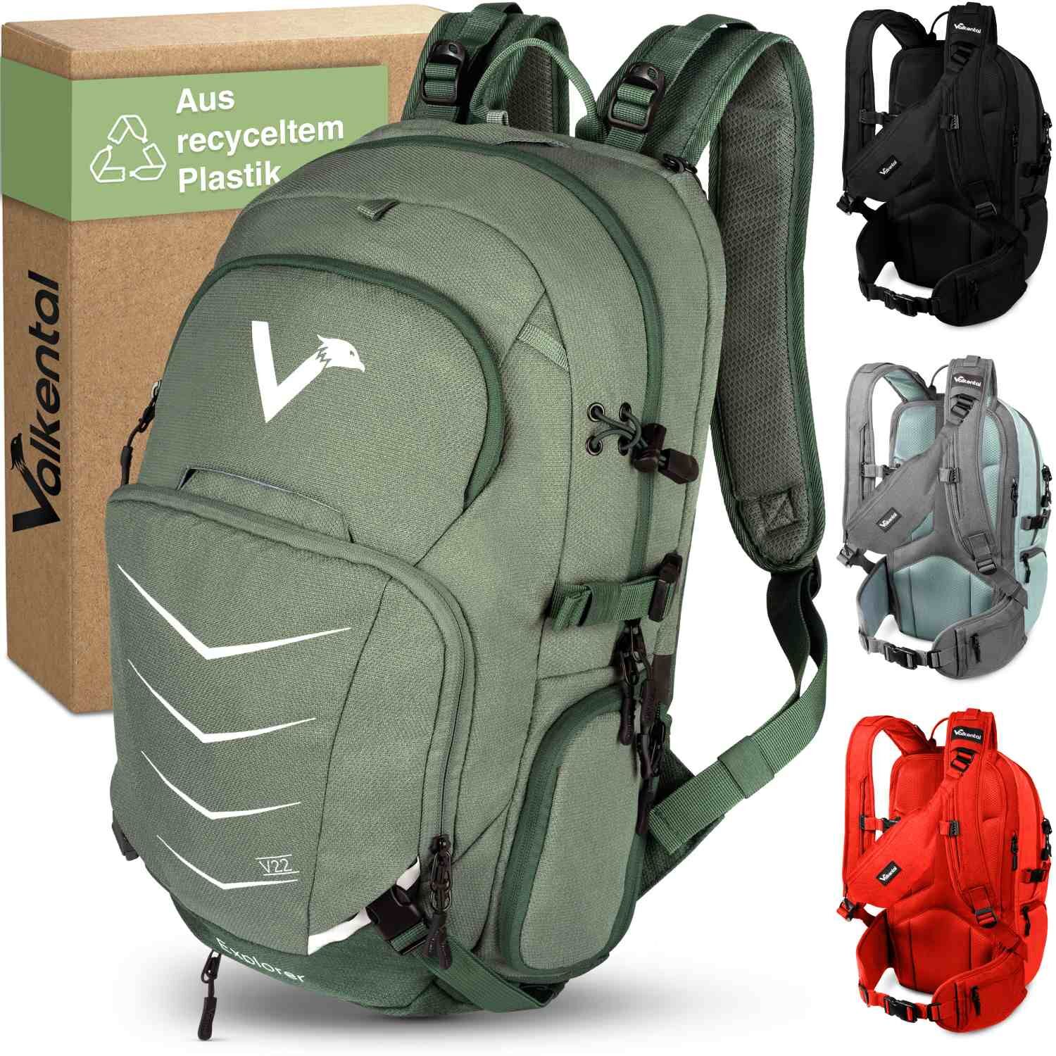 Valkental Explorer V22 Rucksack - Samt Grün