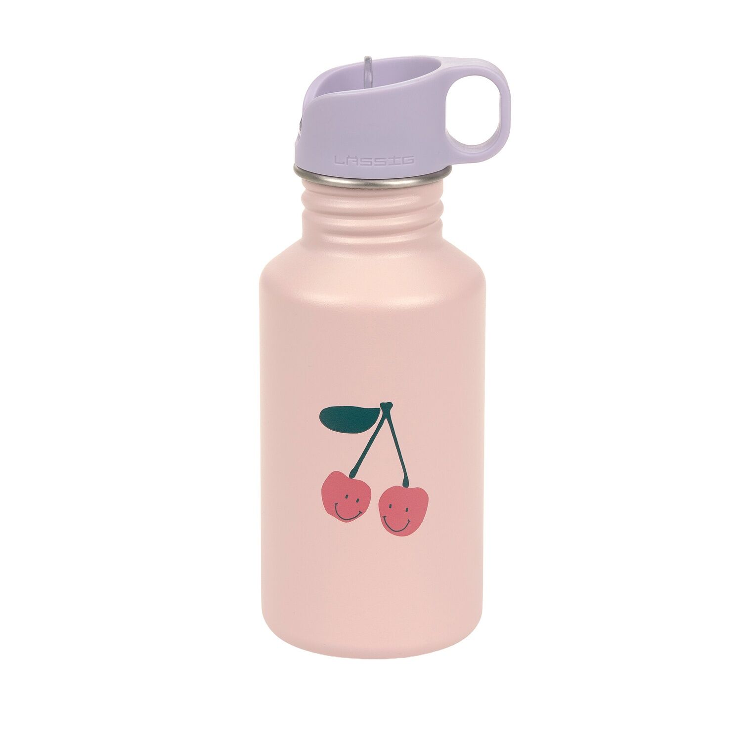 Lässig Trinkflasche Kinder - Edelstahl, Happy Fruits Cherry