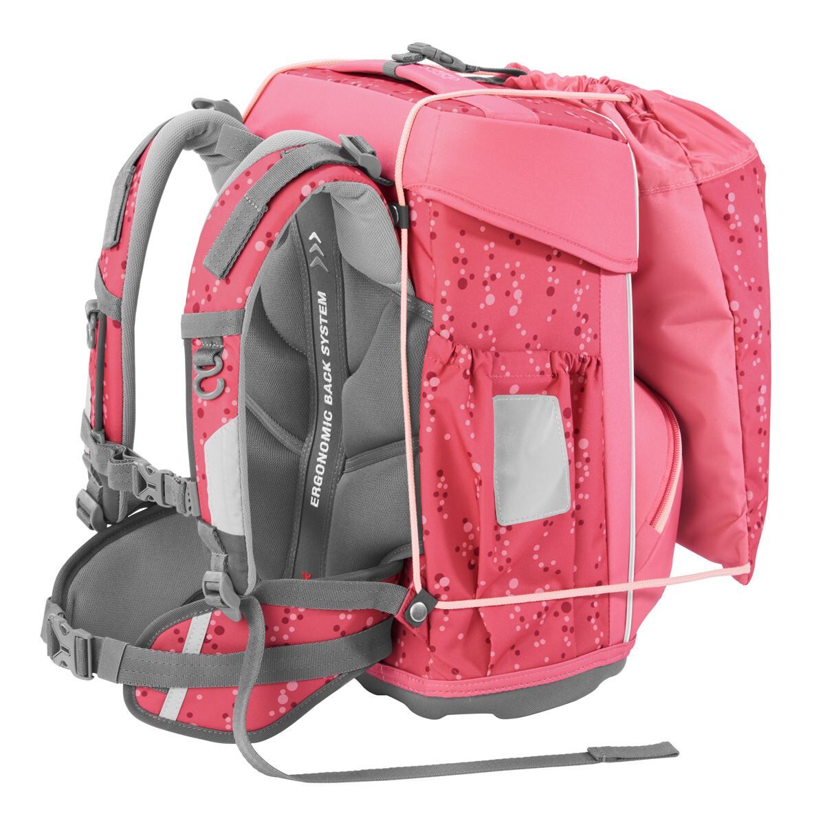 Step by Step BASIS Schulranzen-Set "Pink Bubbles", 4-teilig