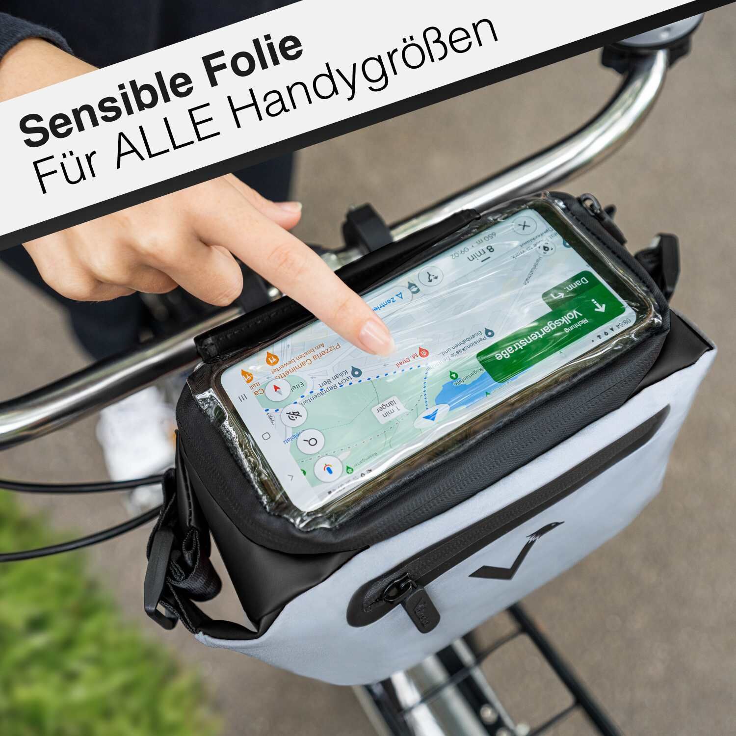 Valkental 3in1 City Bag Fahrradtasche - Schwarz